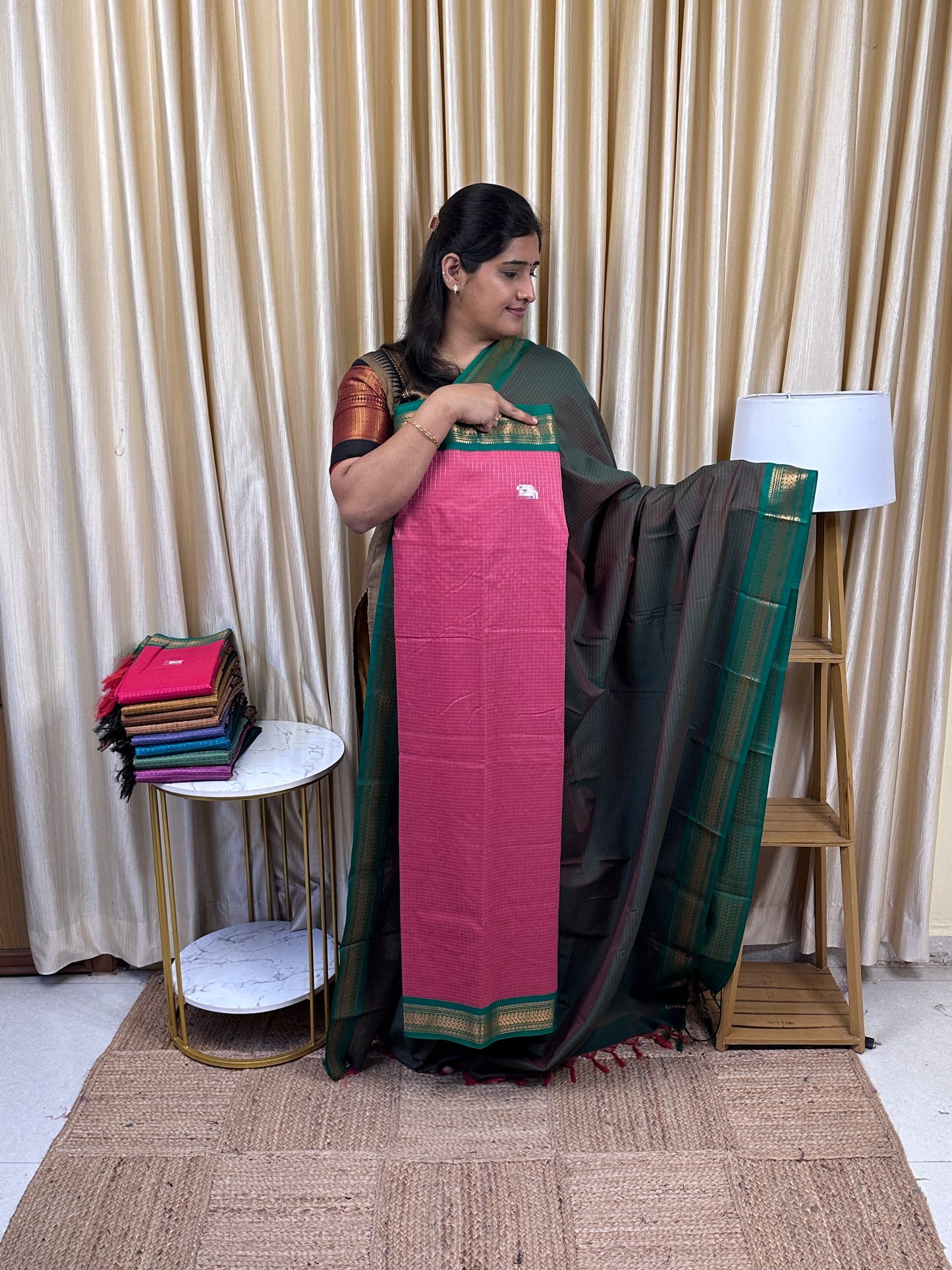 Kalyani checks silk by cotton 2 piece set - 22