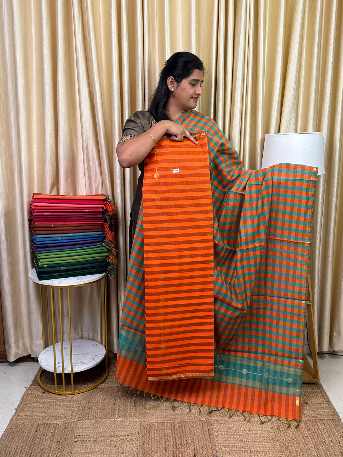 Maheswari checks 2 piece set-MDS12