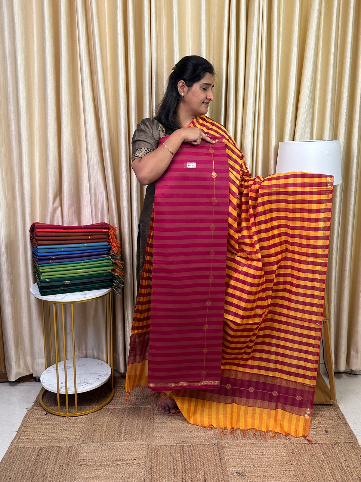 Maheswari checks 2 piece set-MDS20