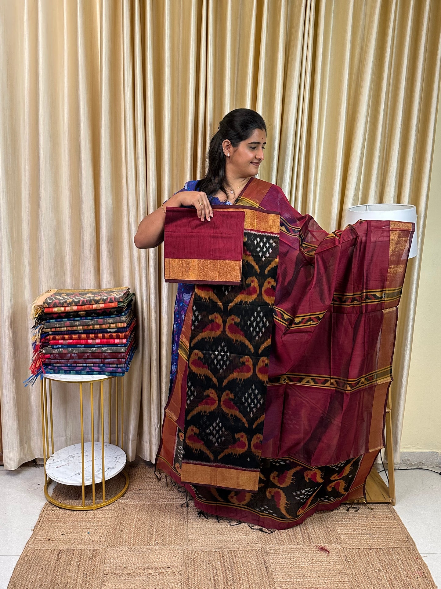 Handloom Pochampalli Sico 3 piece set -KHP 28