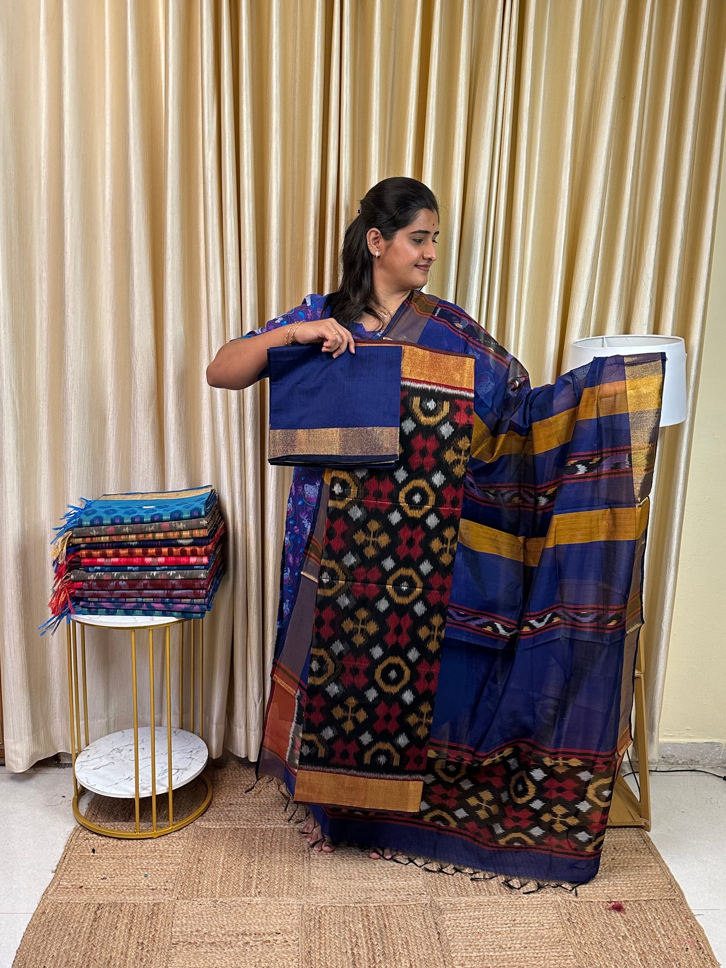 Handloom Pochampalli Sico 3 piece set -KHP 31