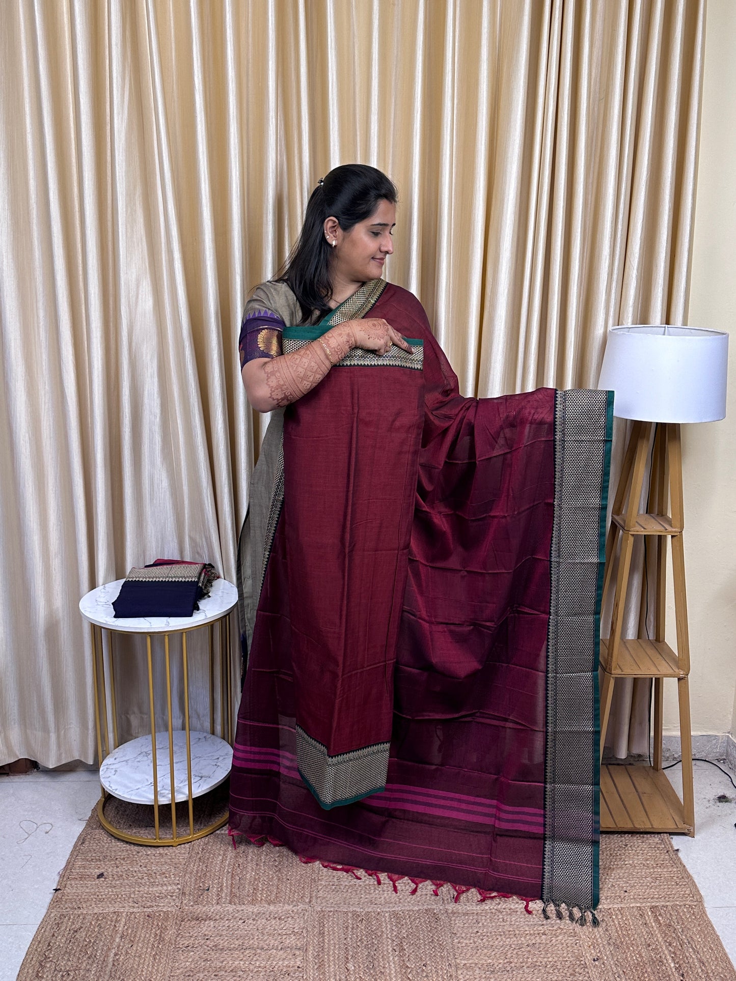 Narayanpet Mercerised cotton (4.5 m Top)-NIRA6