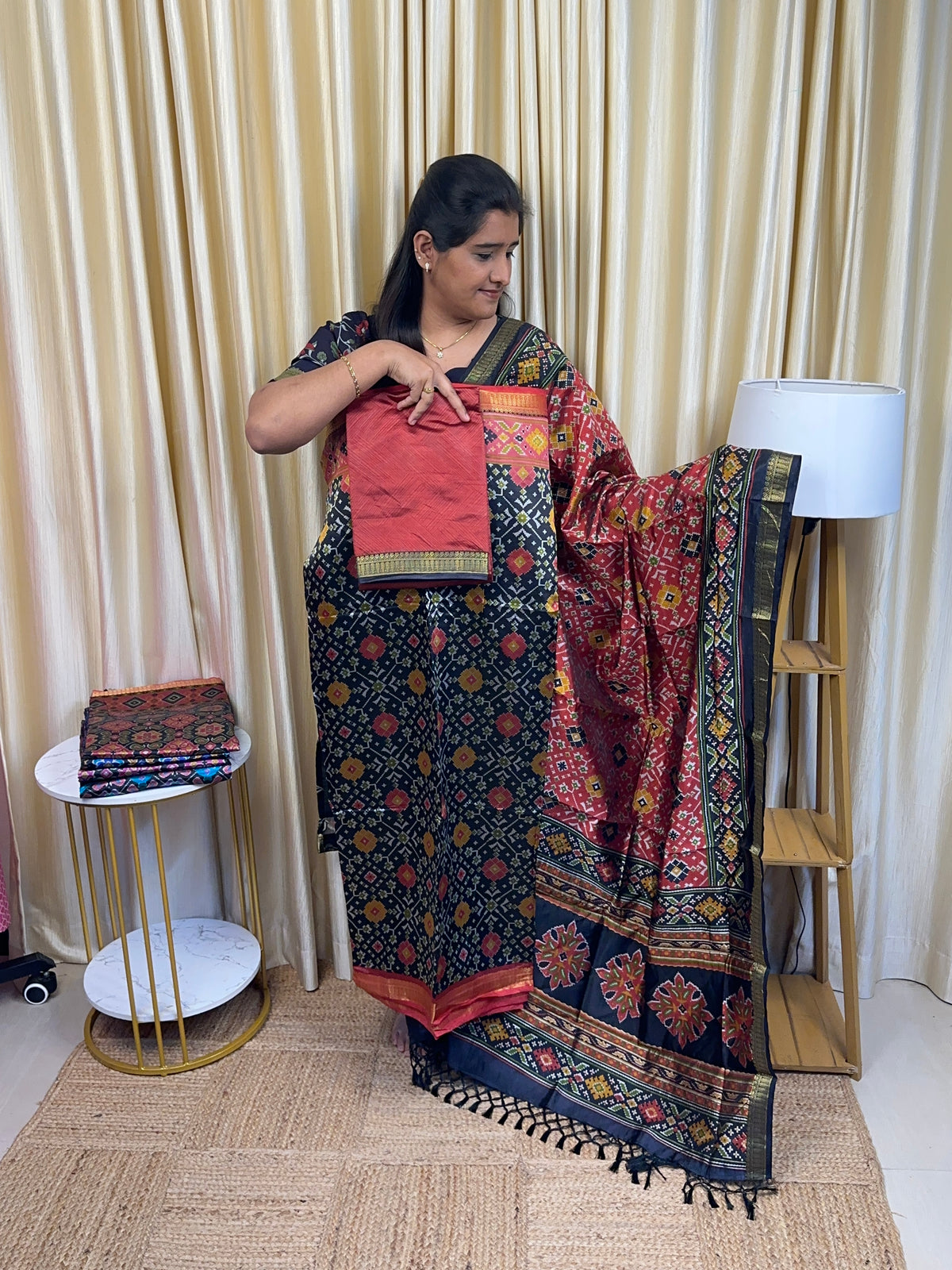 Patola semi silk 3 piece set - BR 2