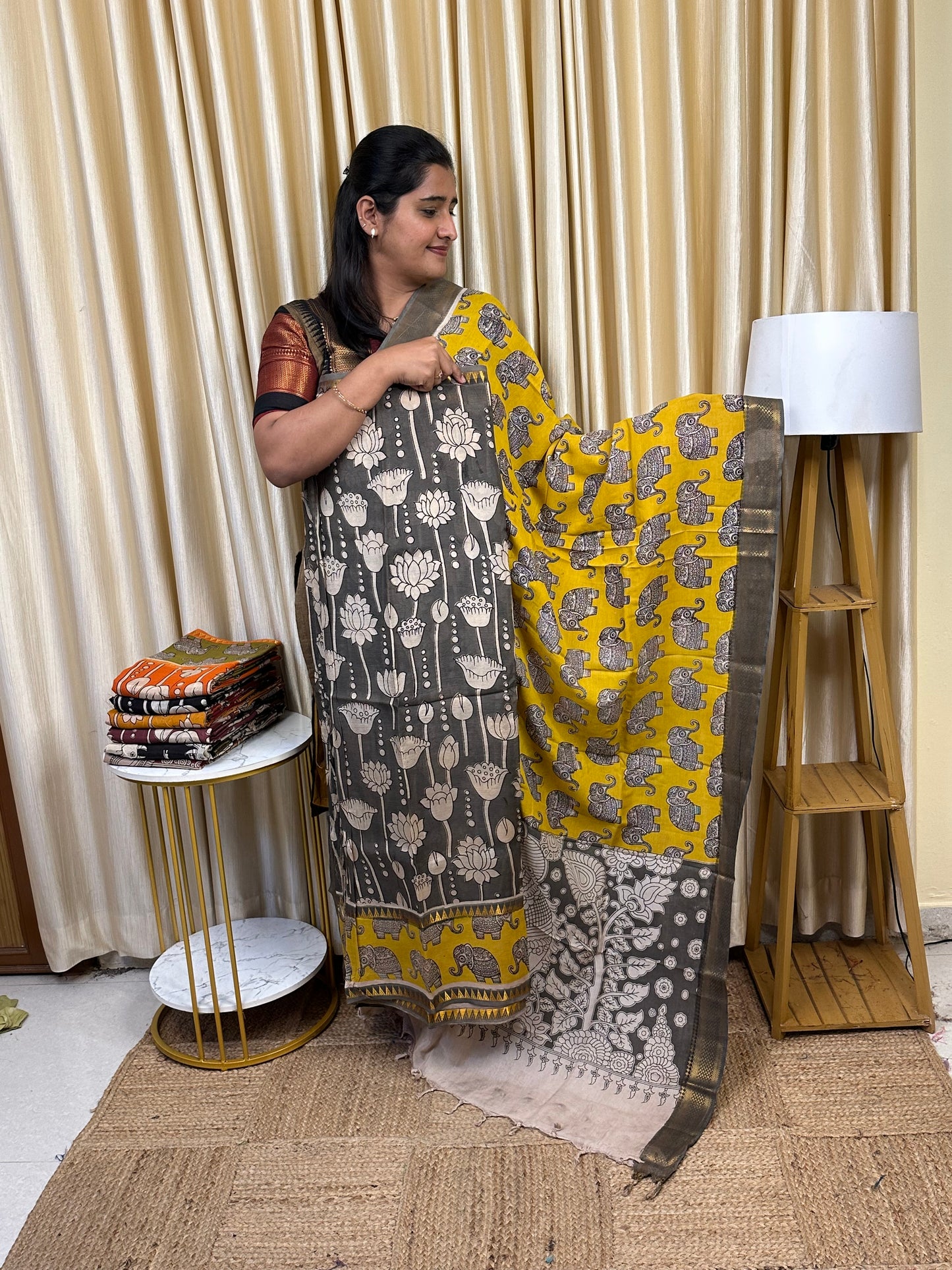 Gap border kalamkari 2 piece set - GGP1