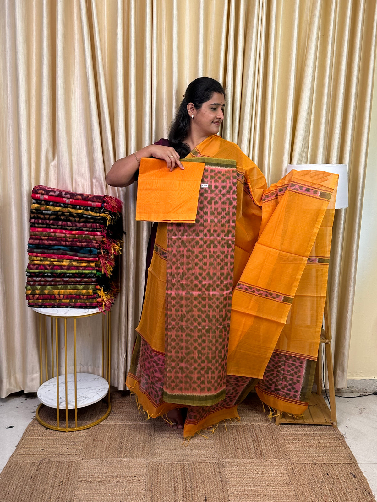 Handloom Pochampalli Sico 3 piece set -KHP 105