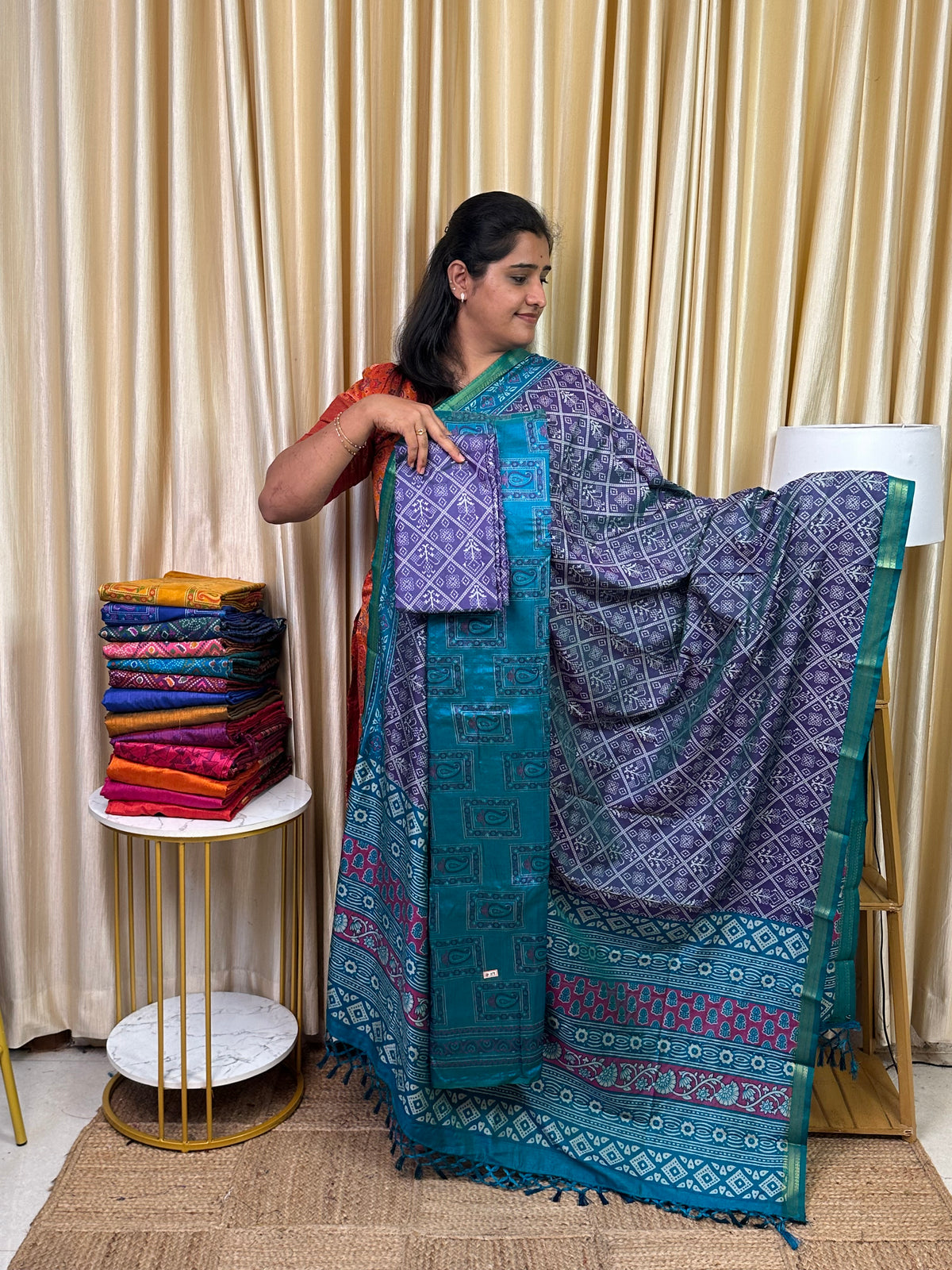 Patola semi silk 3 piece set - SP117