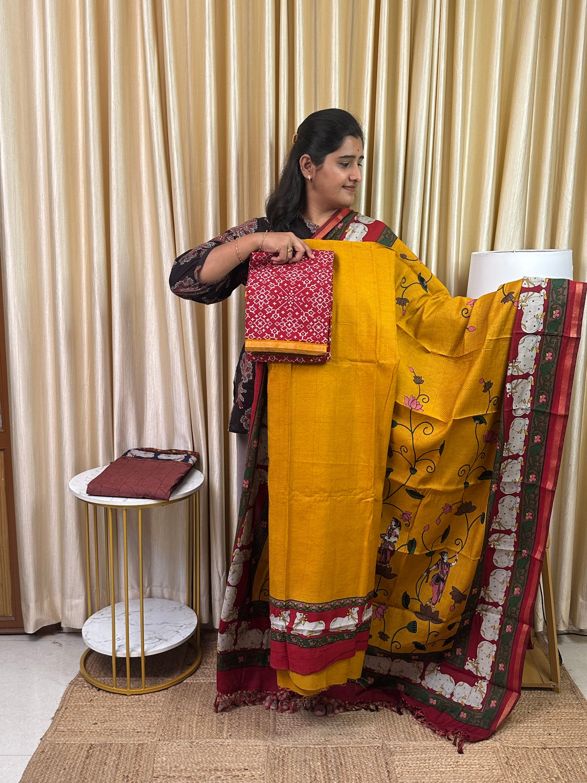 Maheswari silk 3 piece set- mahi 38