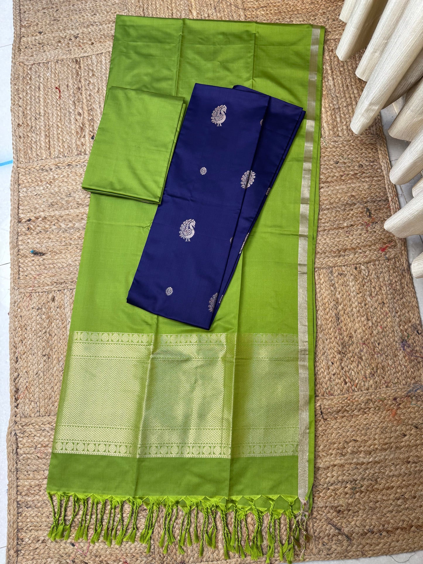 Premium semi soft silk 3 piece set -psc54