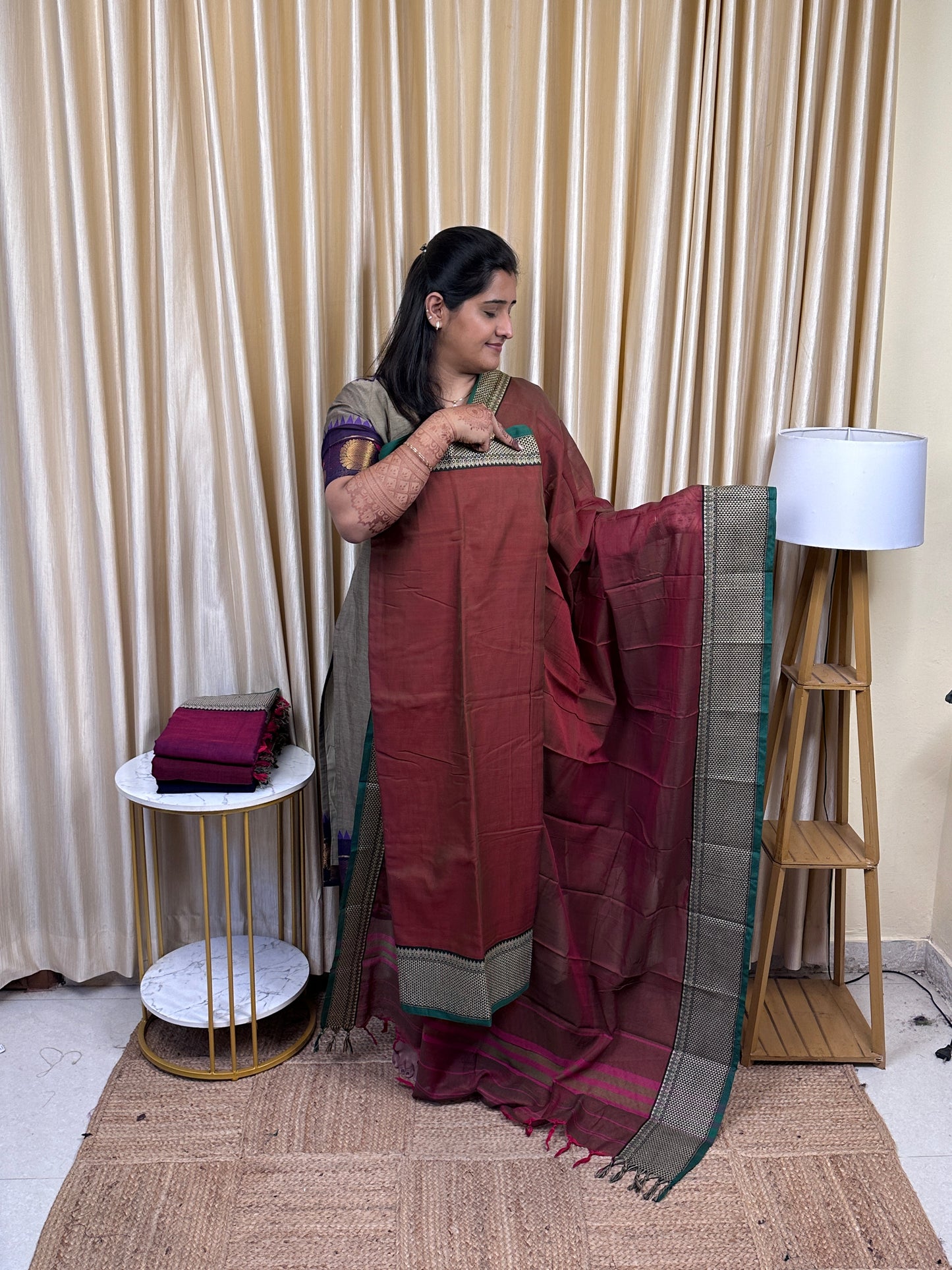 Narayanpet Mercerised cotton (4.5 m Top)-NIRA4