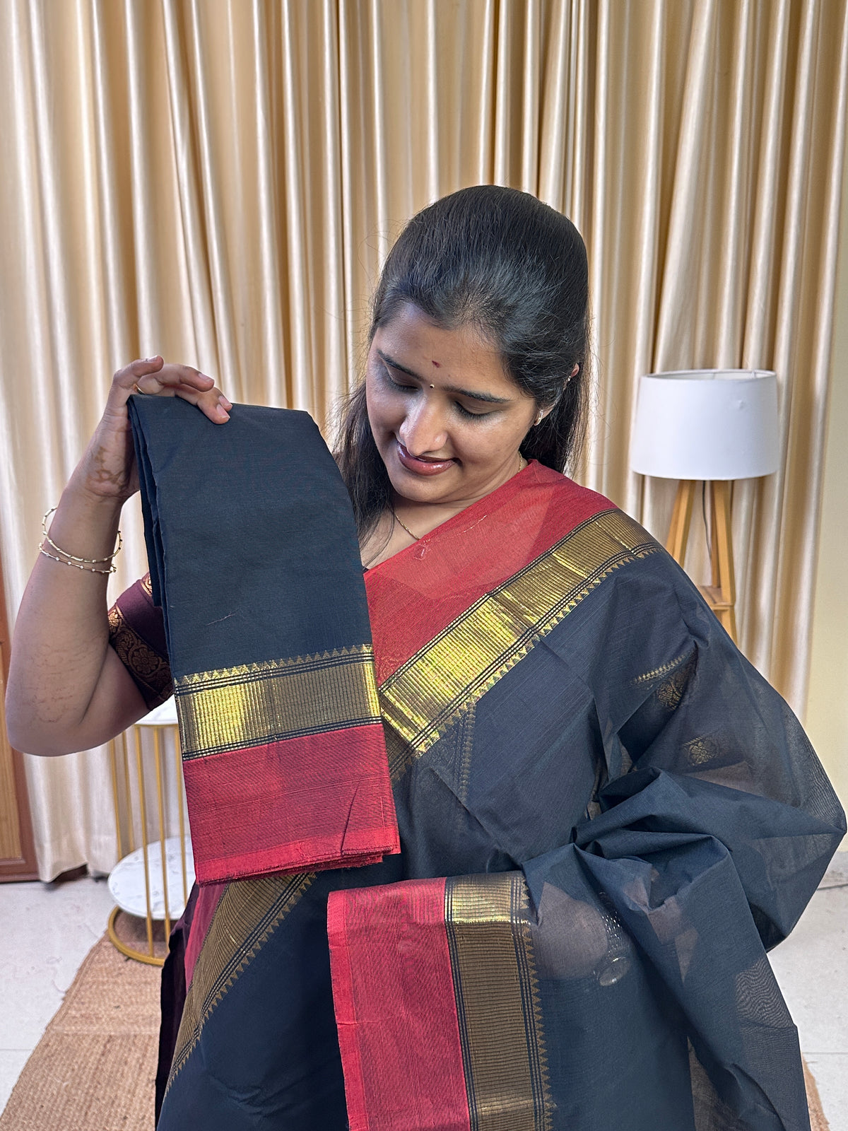 Black and red Chettinad suit BR1