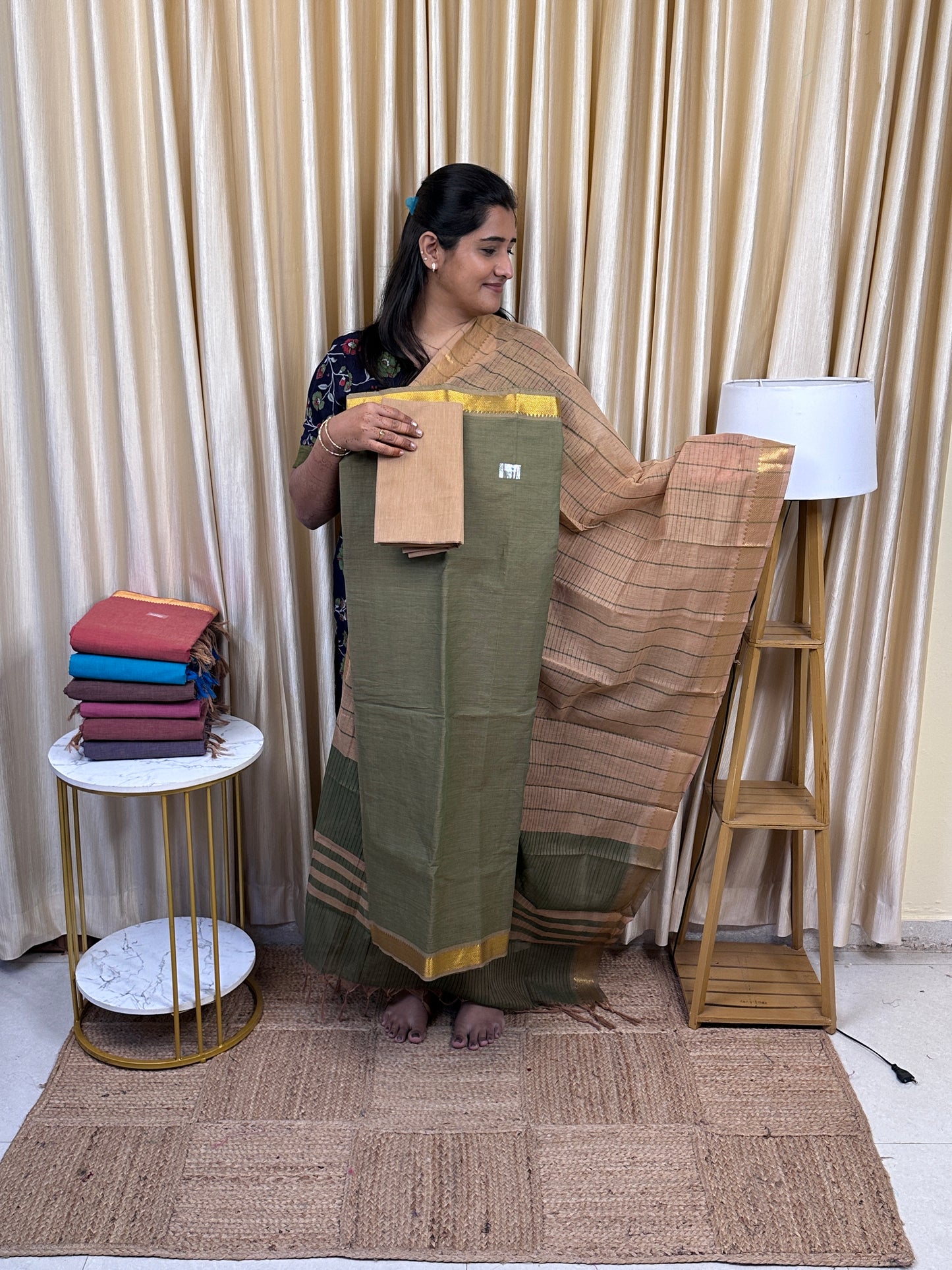 Premium Mangalgiri cotton 3 piece set - PMC34