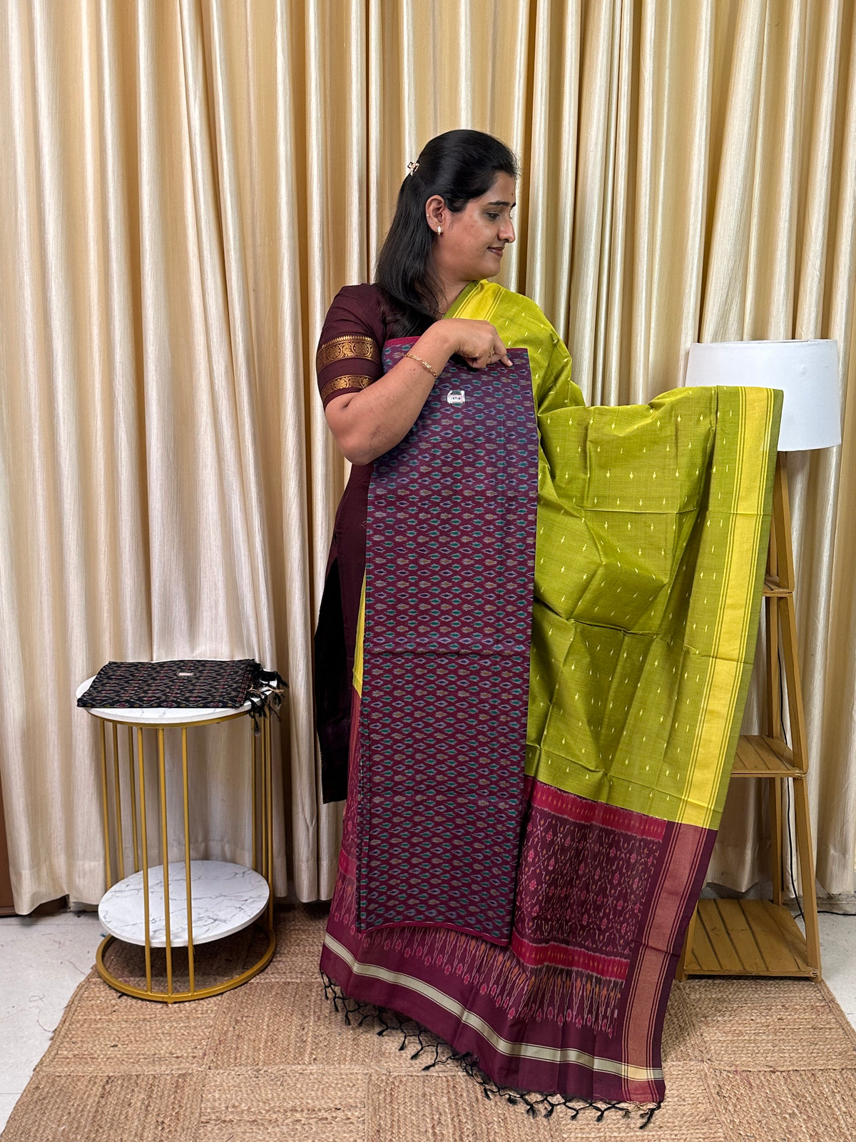 Sico pochampalli ikat handloom 2piece set-SIKT18