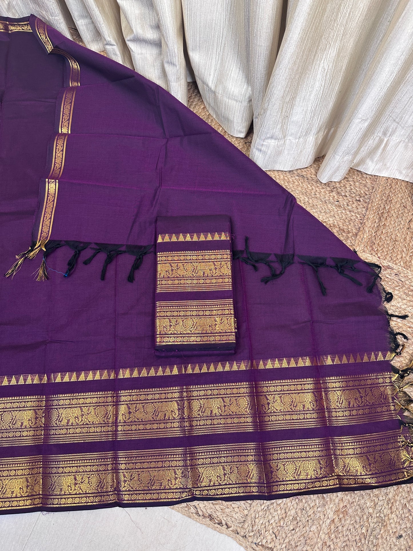 Chettinad 2 piece set (Deep purple) - RAGA 2