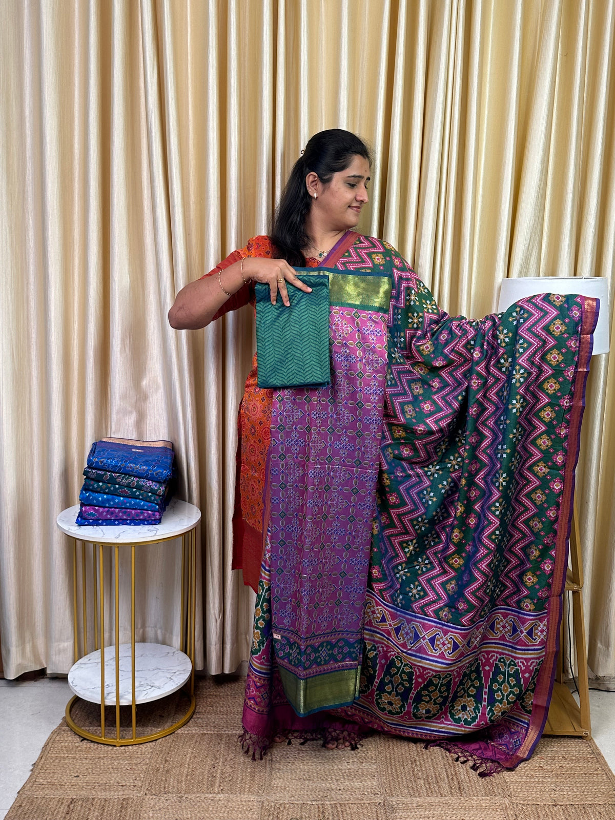 Patola semi silk 3 piece set - SP14
