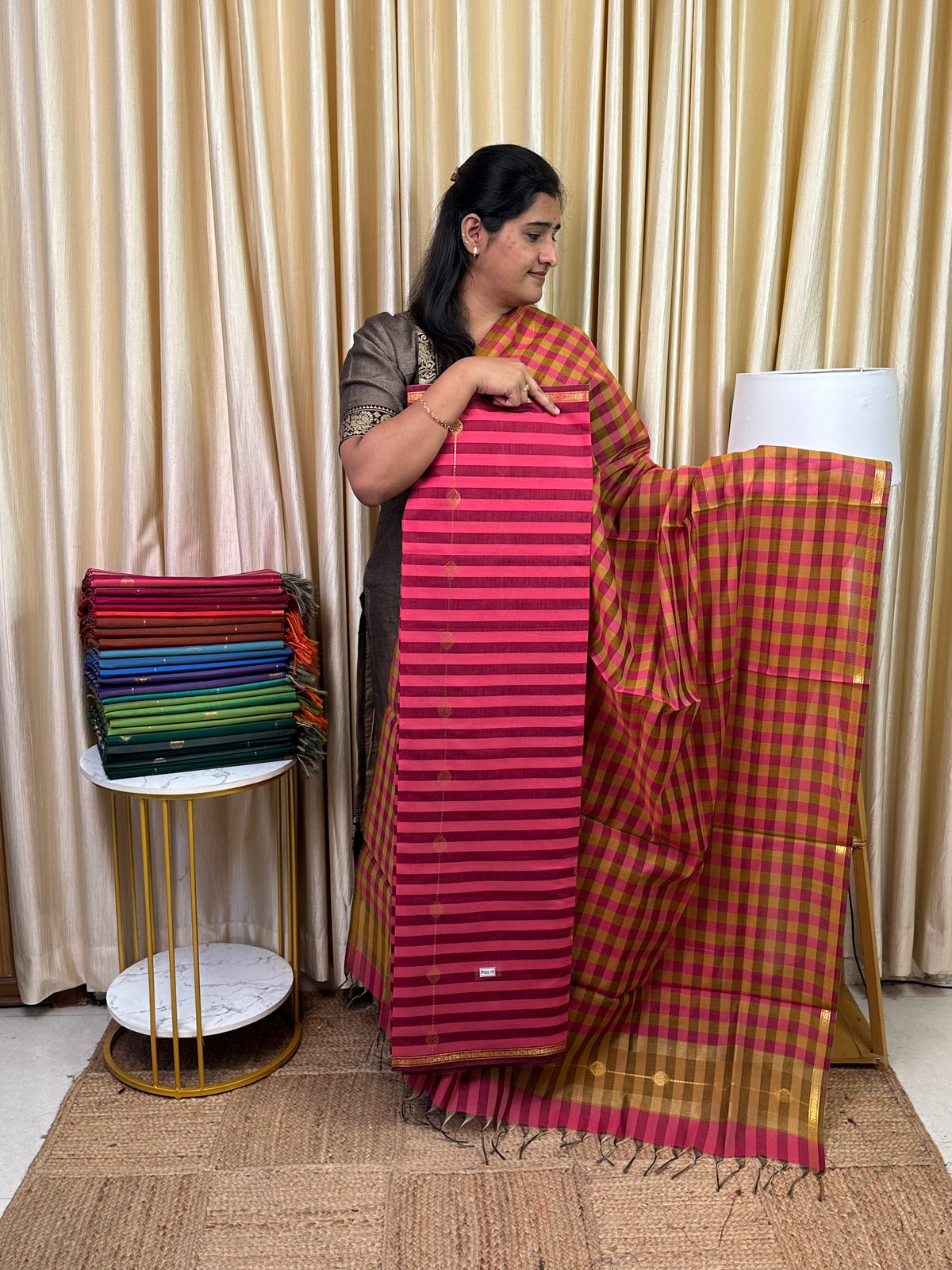 Maheswari checks 2 piece set-MDS17