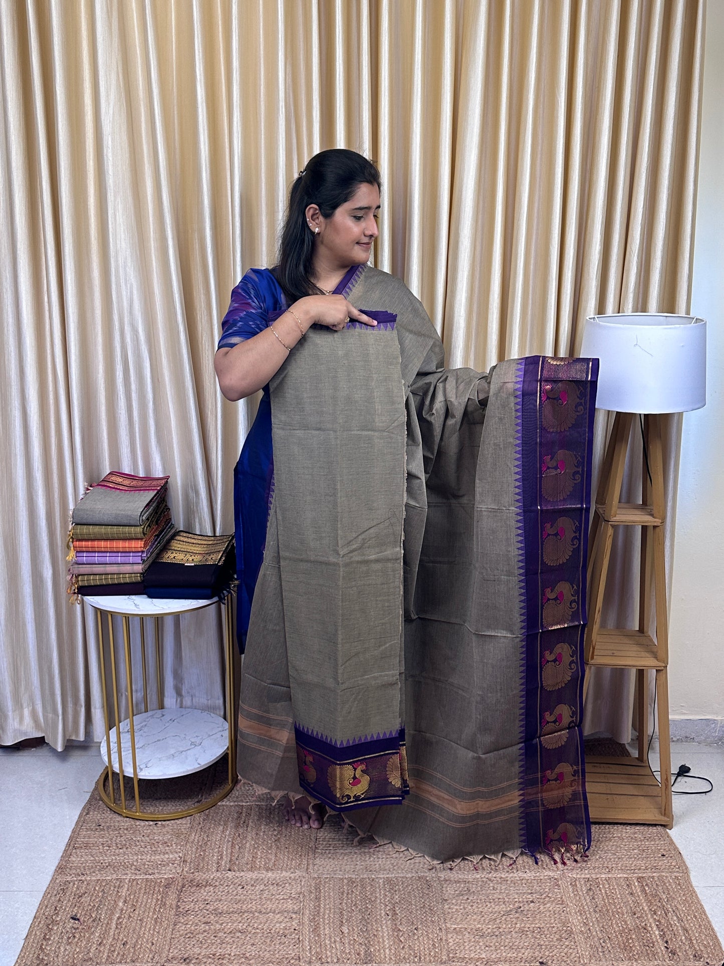 Chettinad 2 piece set(Grey) - Mayuri 4
