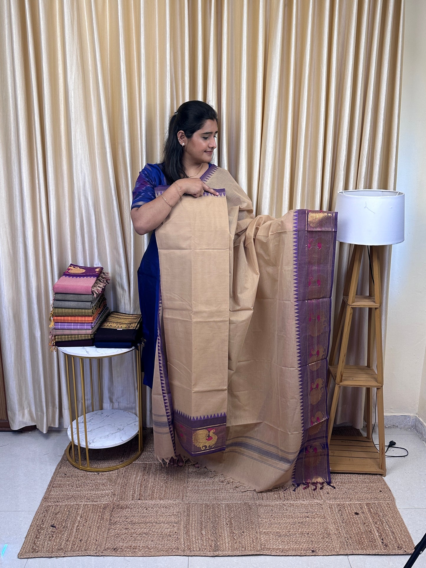 Chettinad 2 piece set(Beige) - Mayuri 2