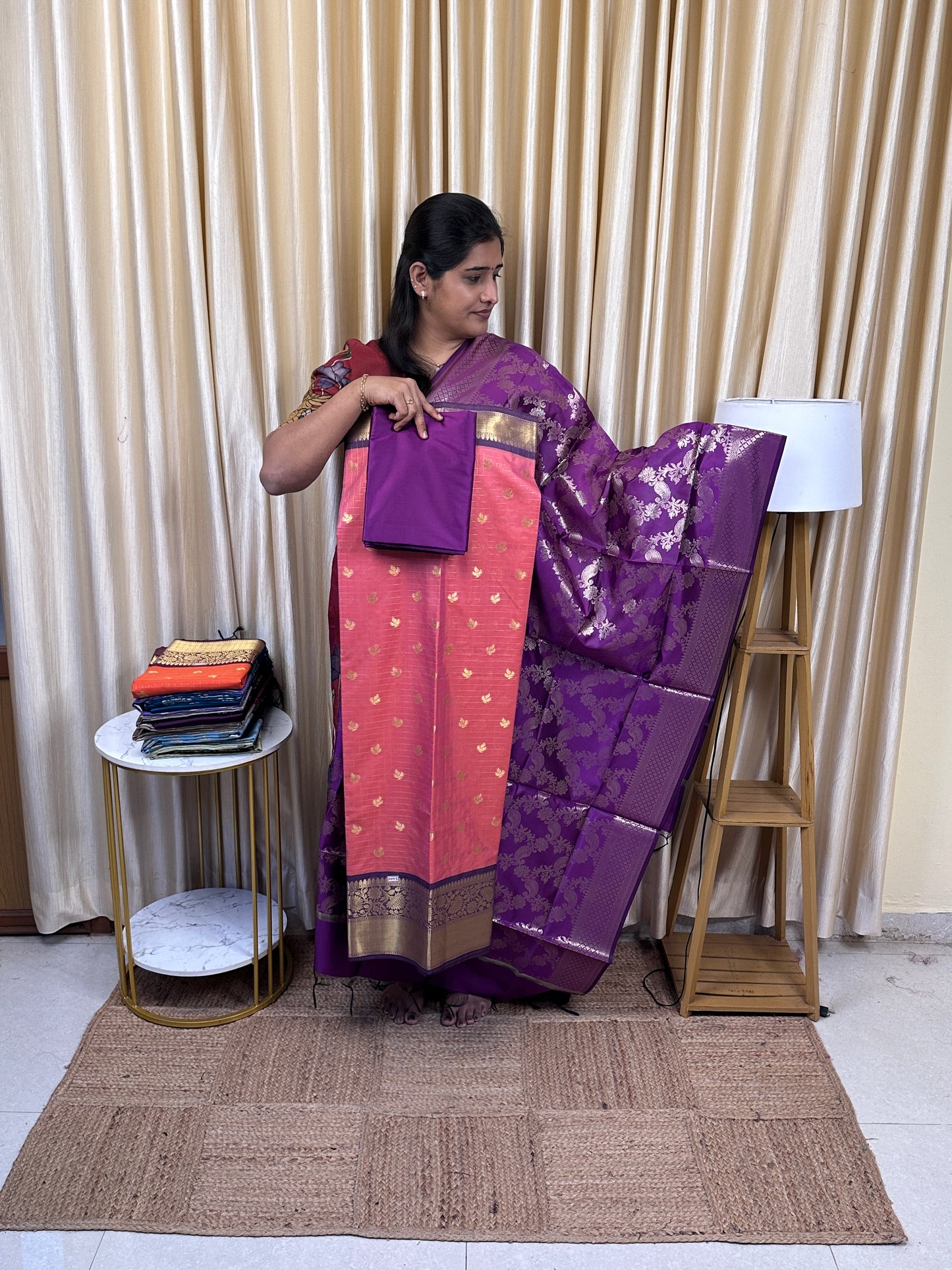 Banarasi Katan silk 3 piece set -GBPK1