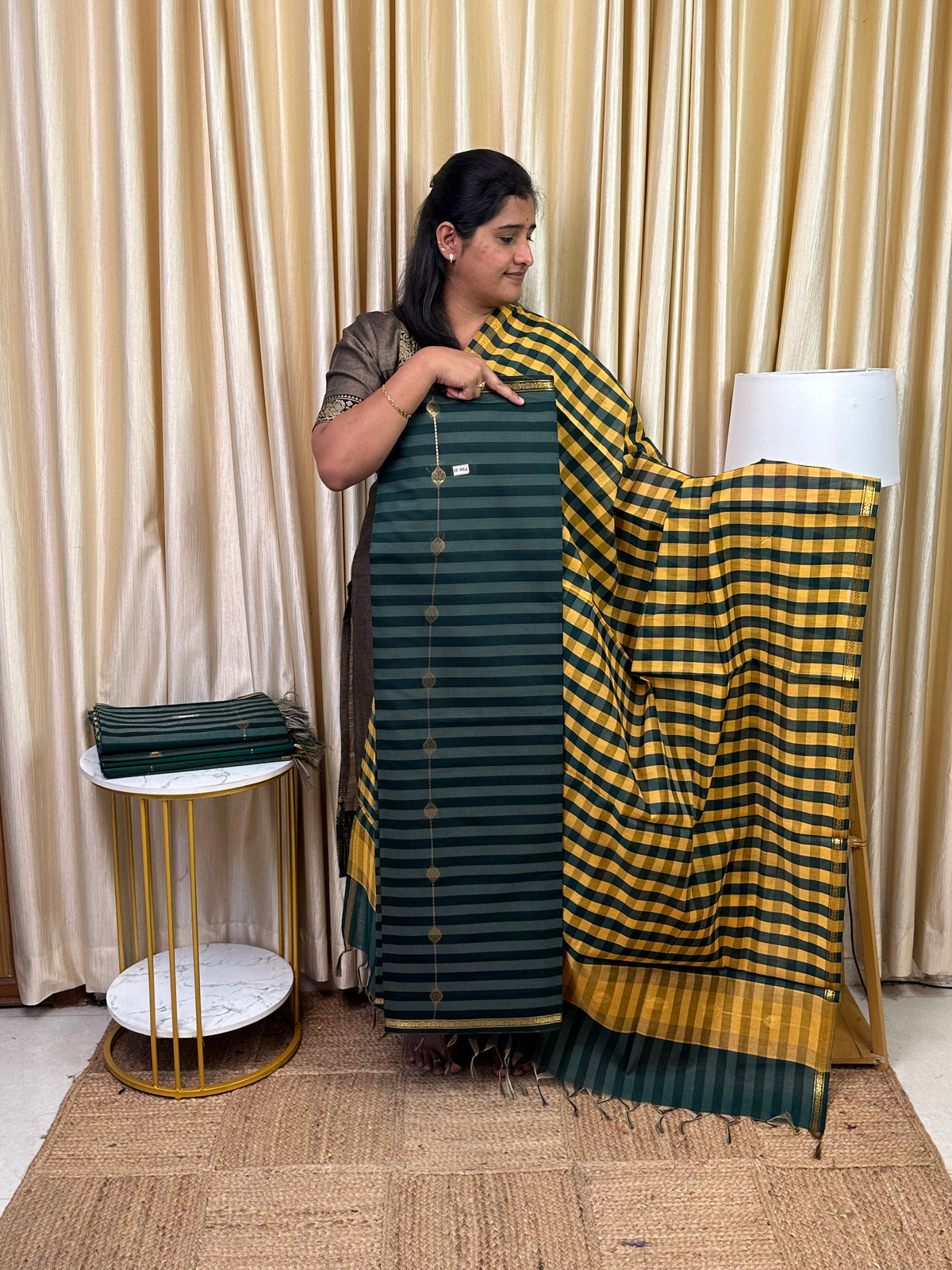 Maheswari checks 2 piece set-MDS37