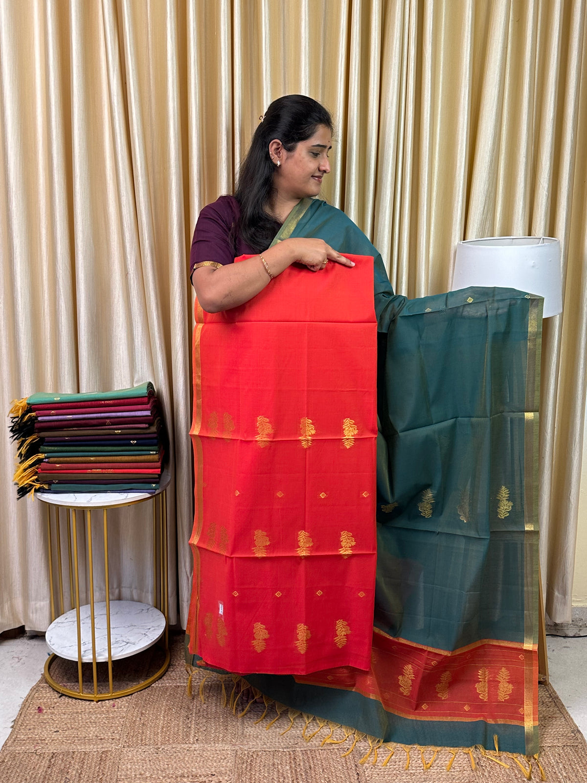 Chanderi silk cotton 2 piece set -Kayal5