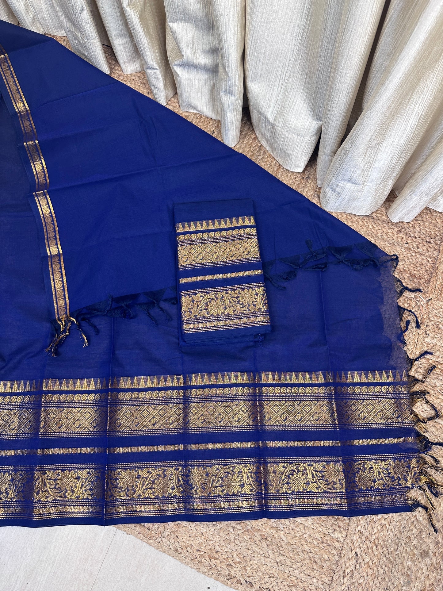 Chettinad 2 piece set (Royal blue) - RAGA 3