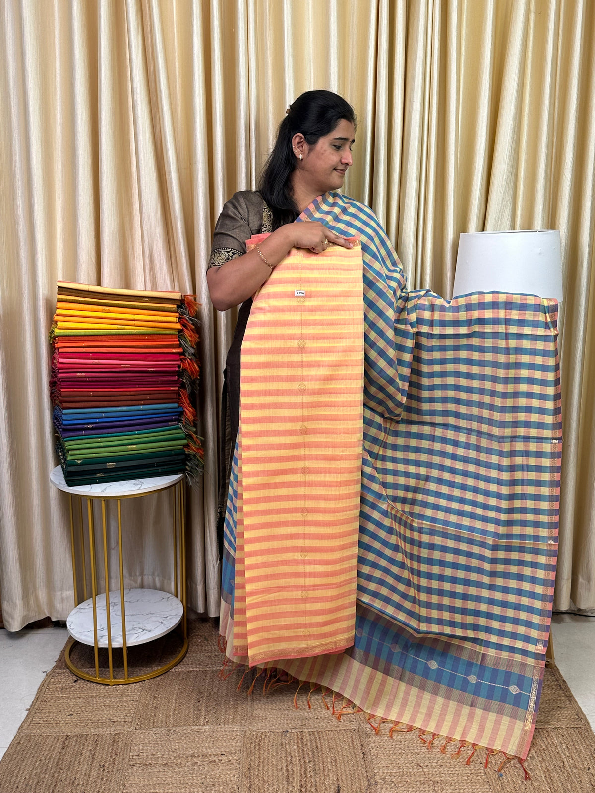 Maheswari checks 2 piece set-MDS2