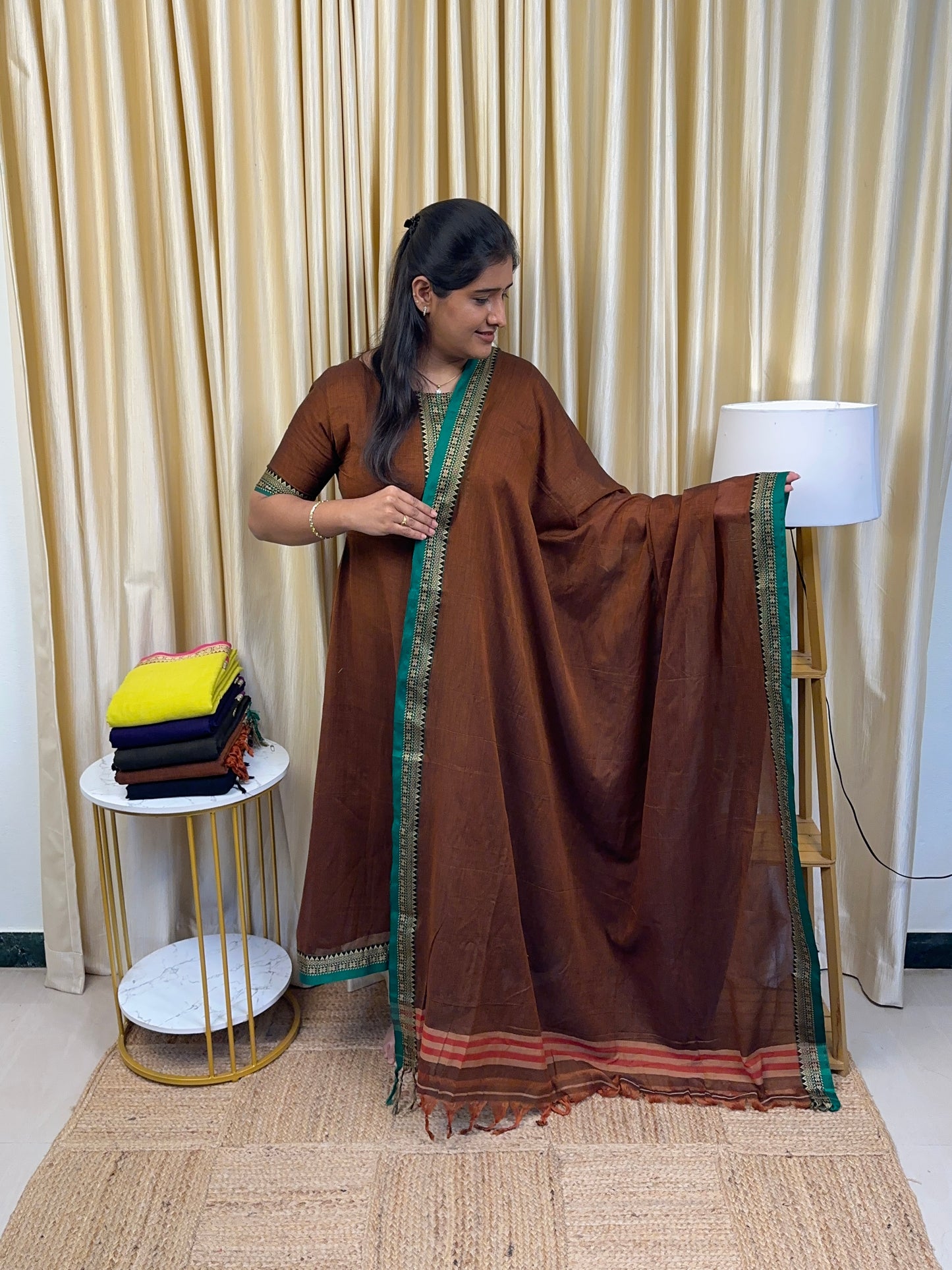 Rustwood Narayanapet unstitched dress material