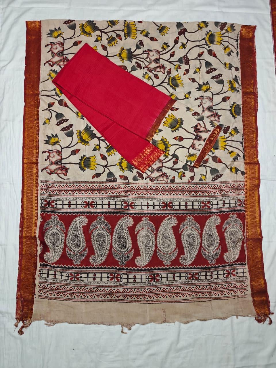 Gap border kalamkari 2 piece set - 1