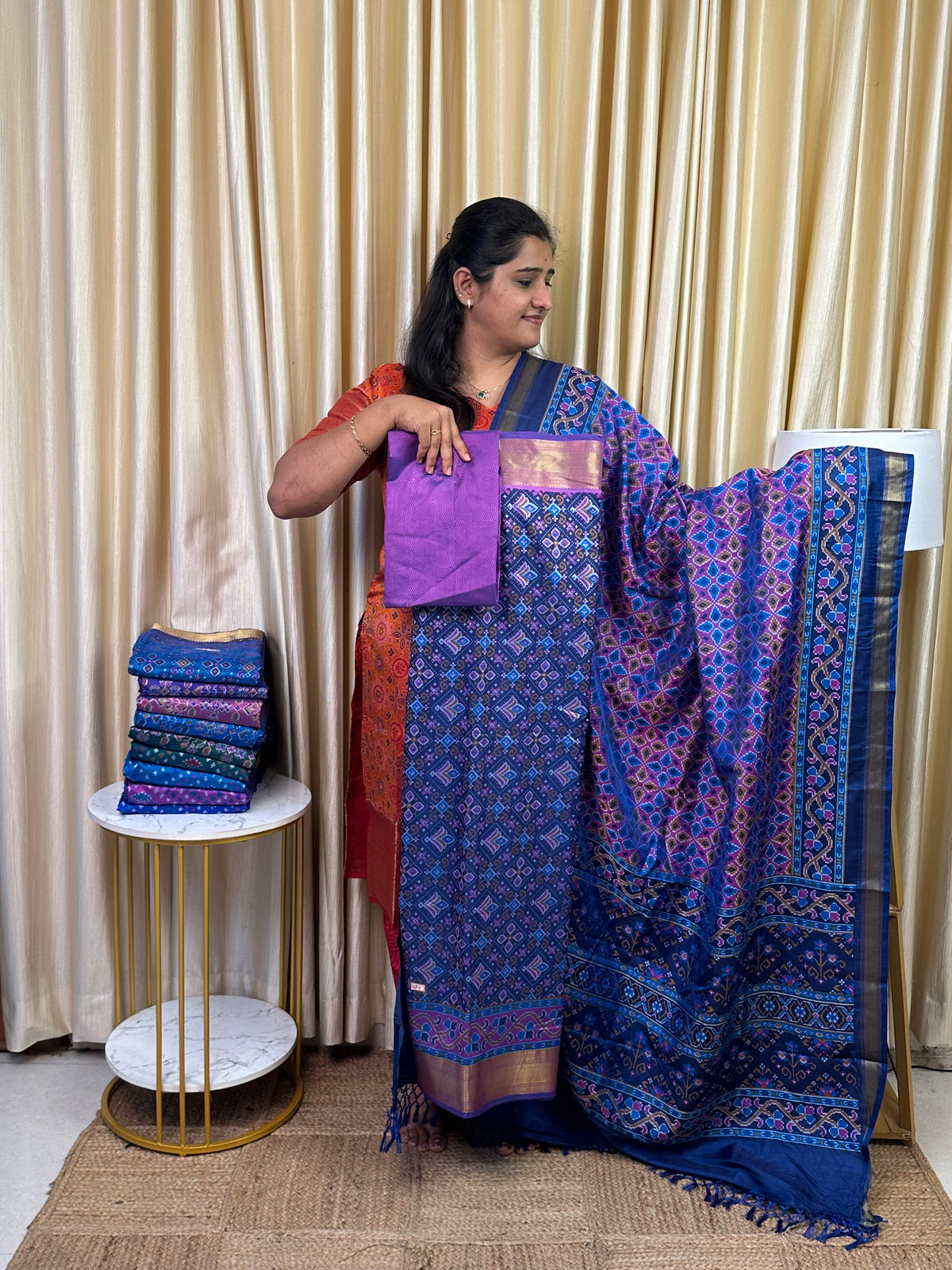 Patola semi silk 3 piece set - SP11