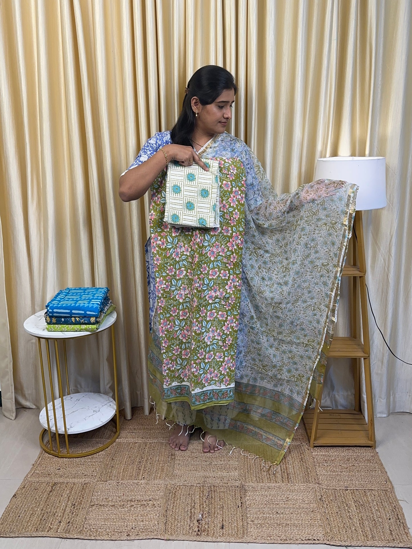 Jaipur cotton Salwar suit with Kota duppata-14