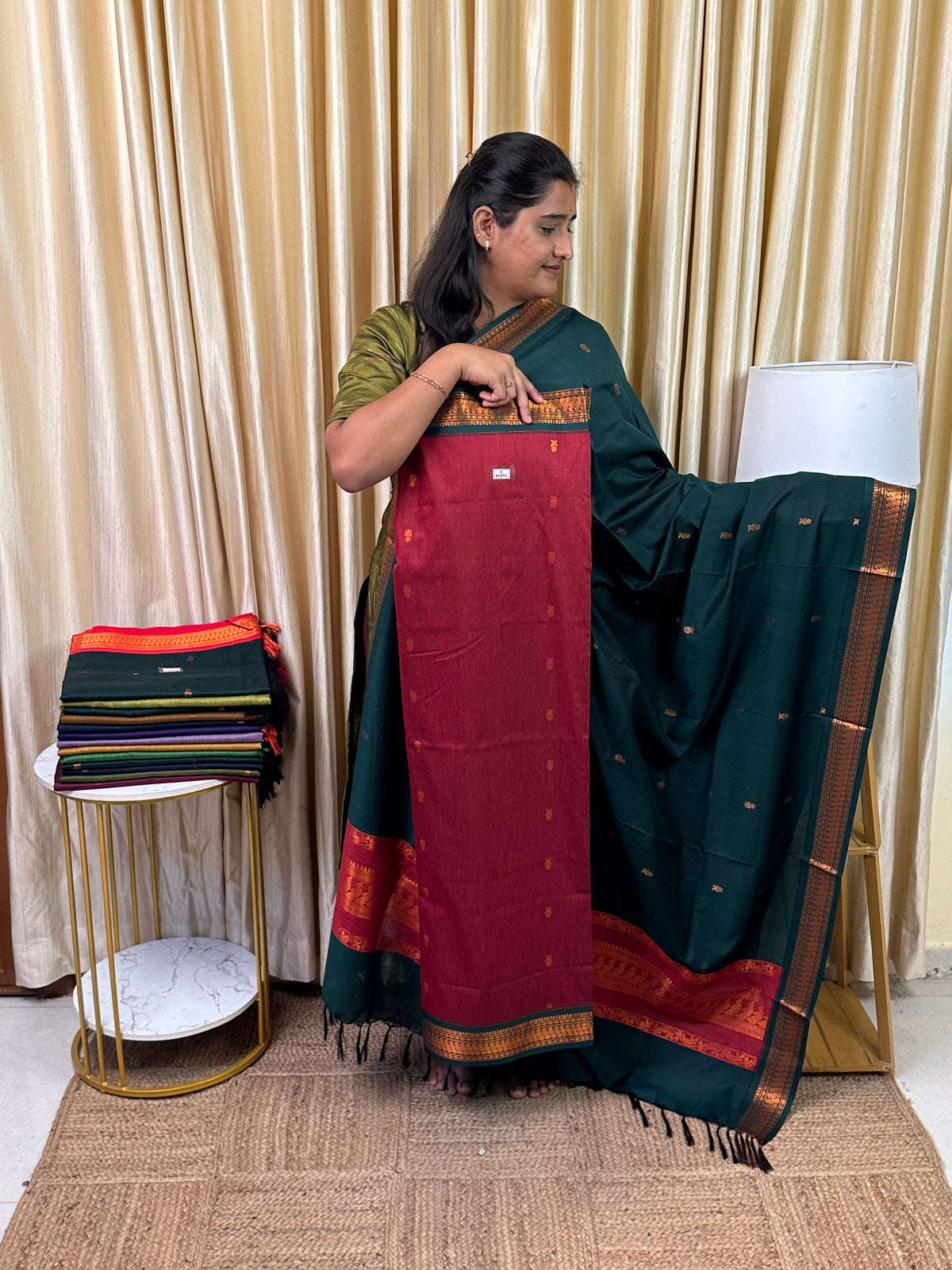 Kalyani special butta silk cotton 2 piece set - swara3