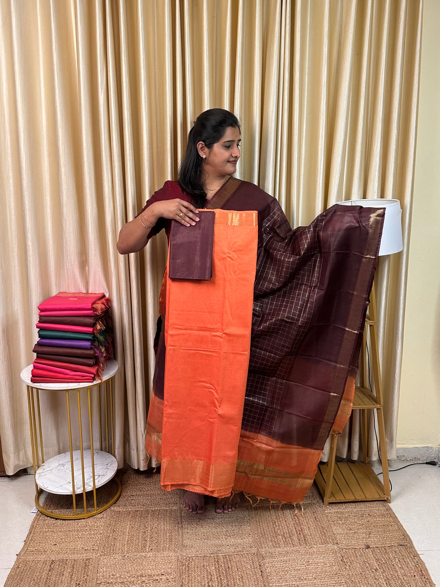 Mangalagiri silk cotton 3 piece set TMG-104