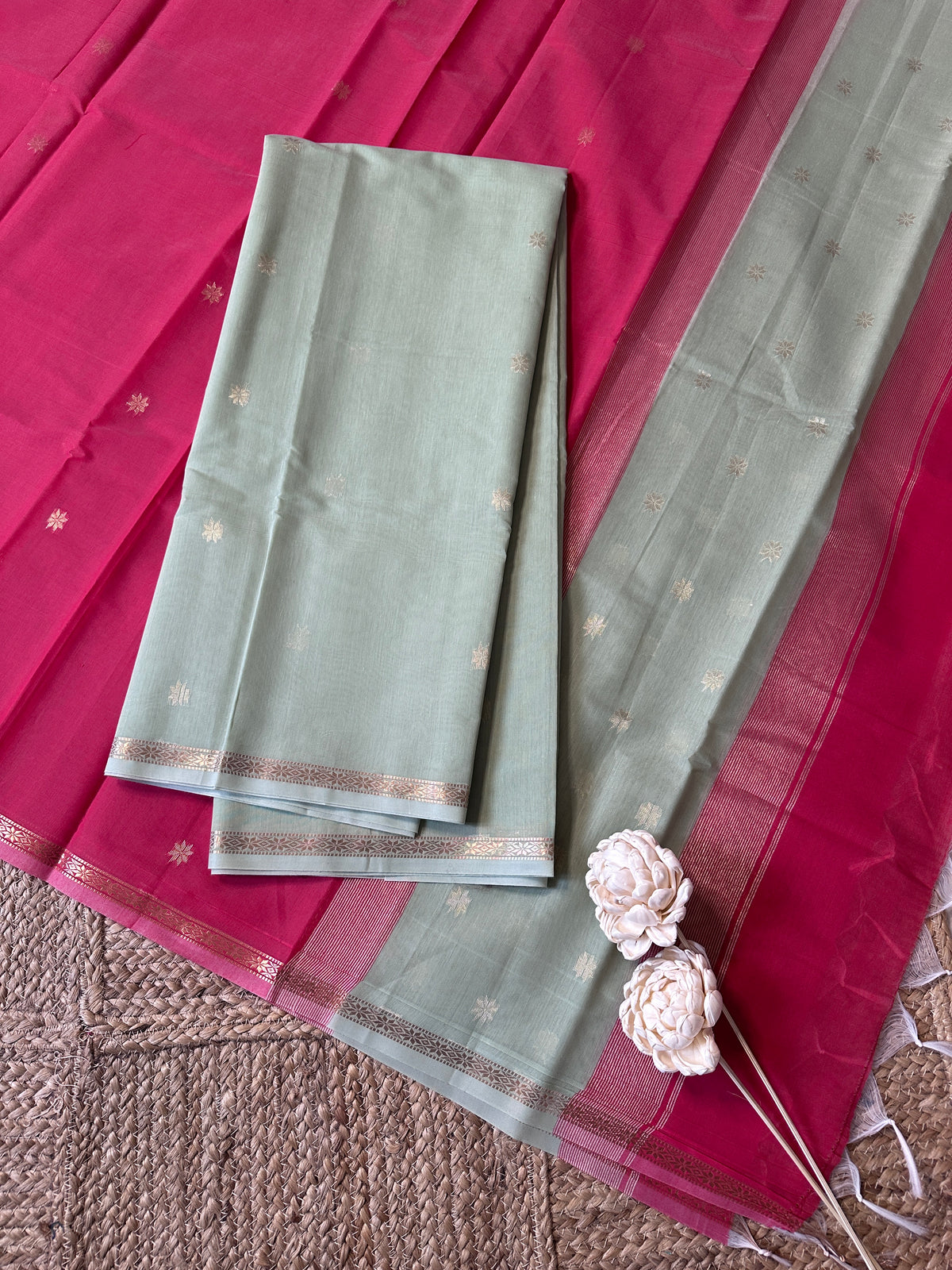 Maheswari silk cotton 2 piece set-ROJA14