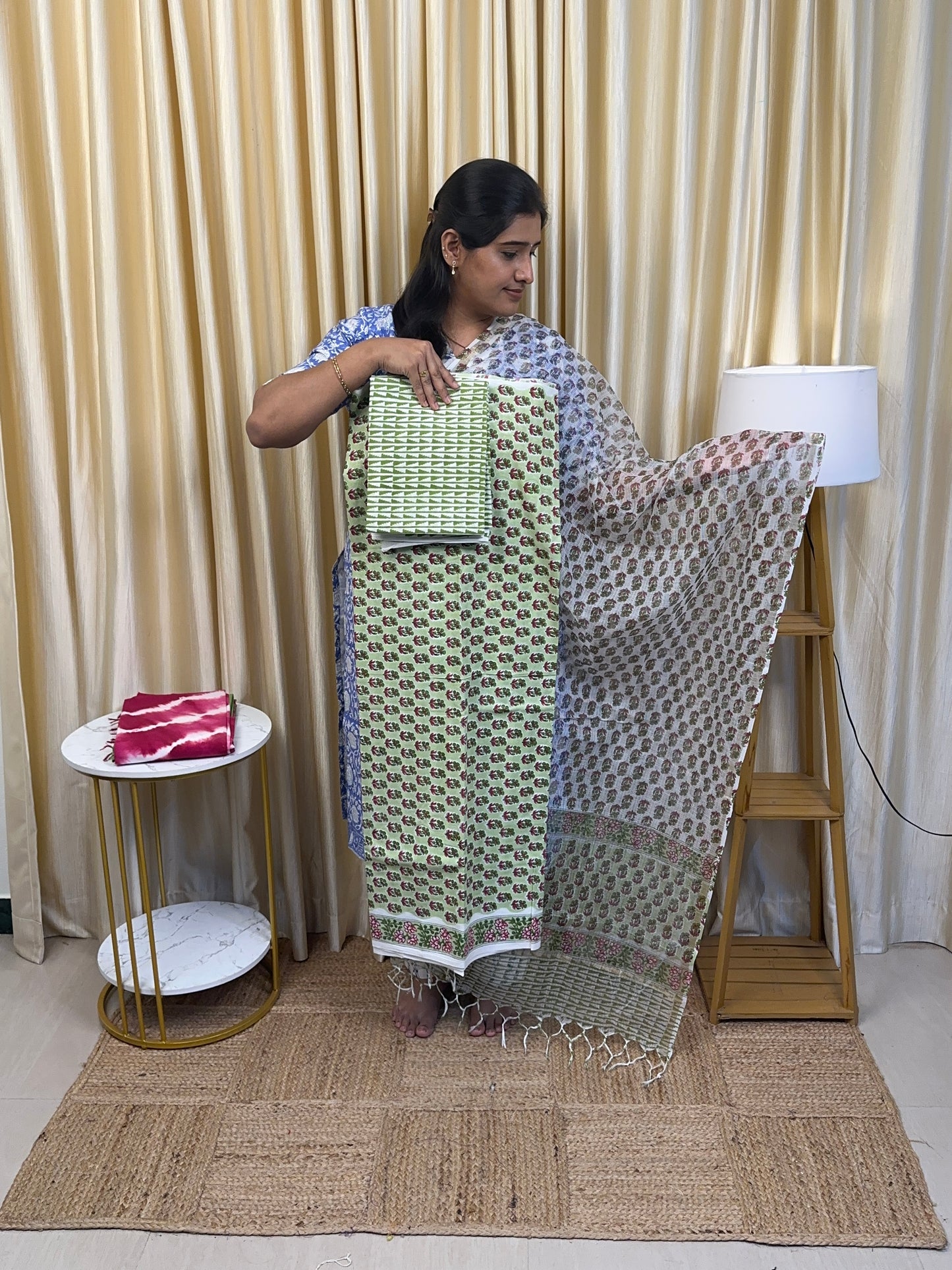 Jaipur cotton Salwar suit with Kota duppata-8