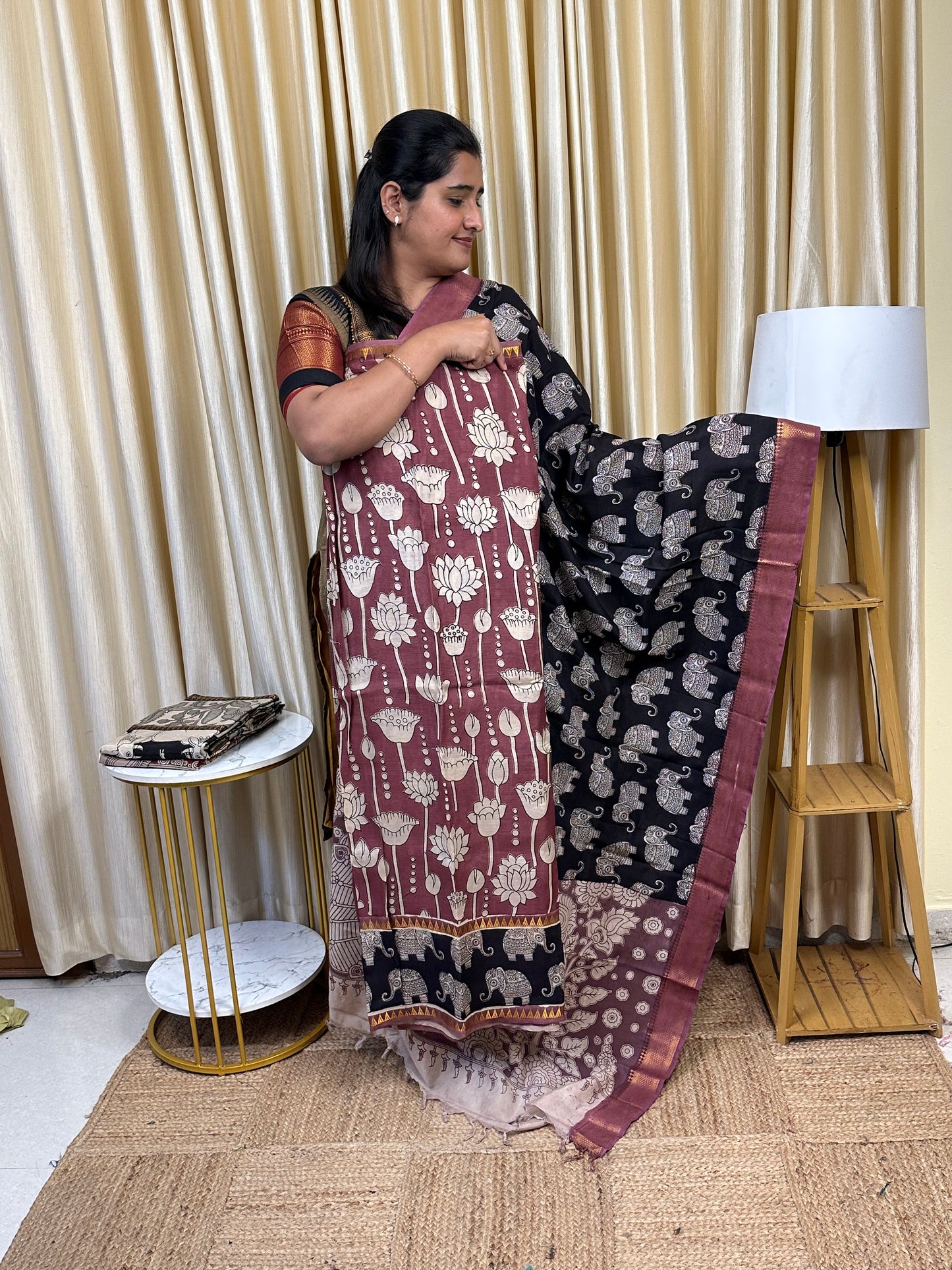 Gap border kalamkari 2 piece set - GGP5