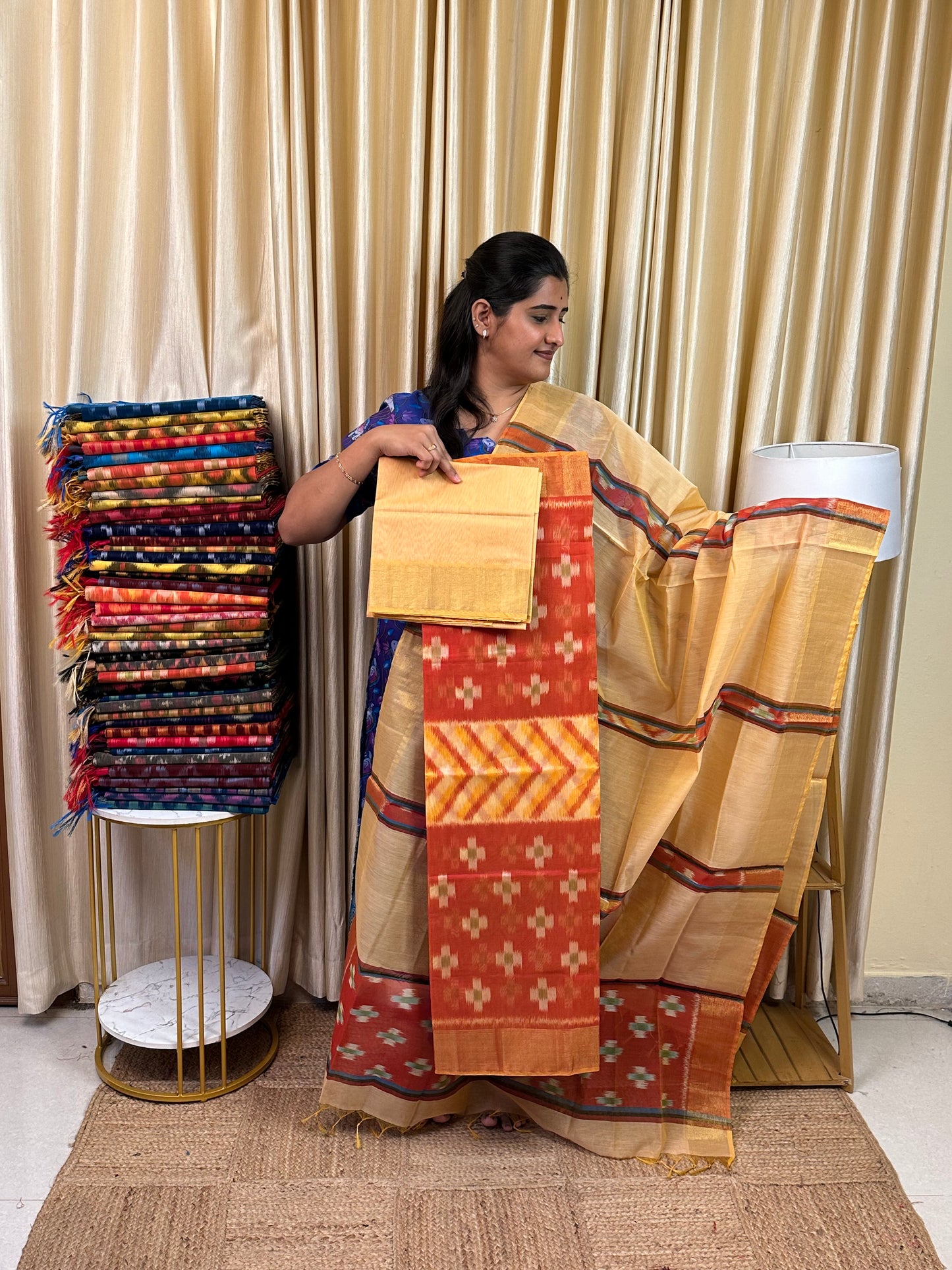 Handloom Pochampalli Sico 3 piece set -KHP 3