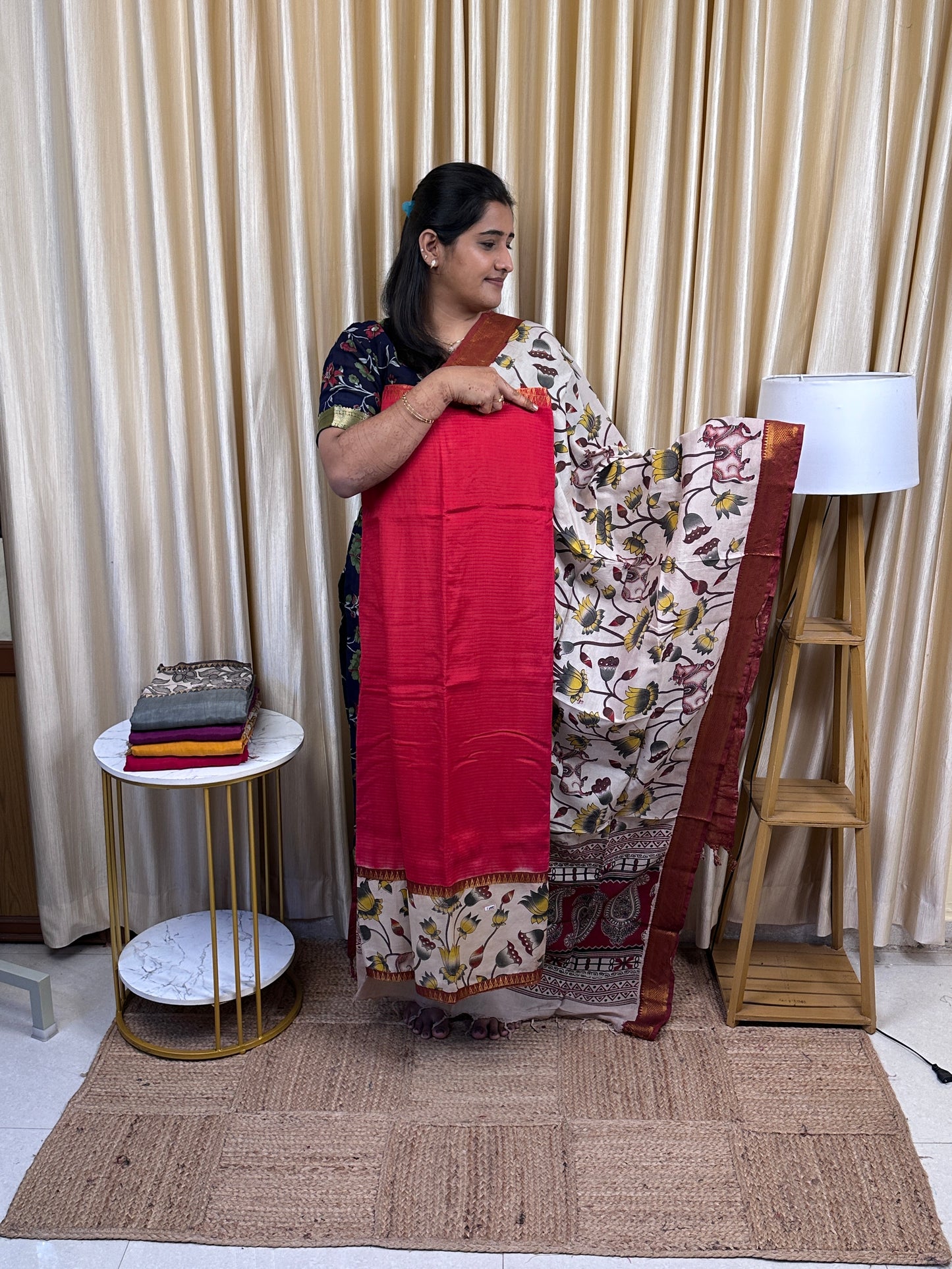 Gap border kalamkari 2 piece set - 1