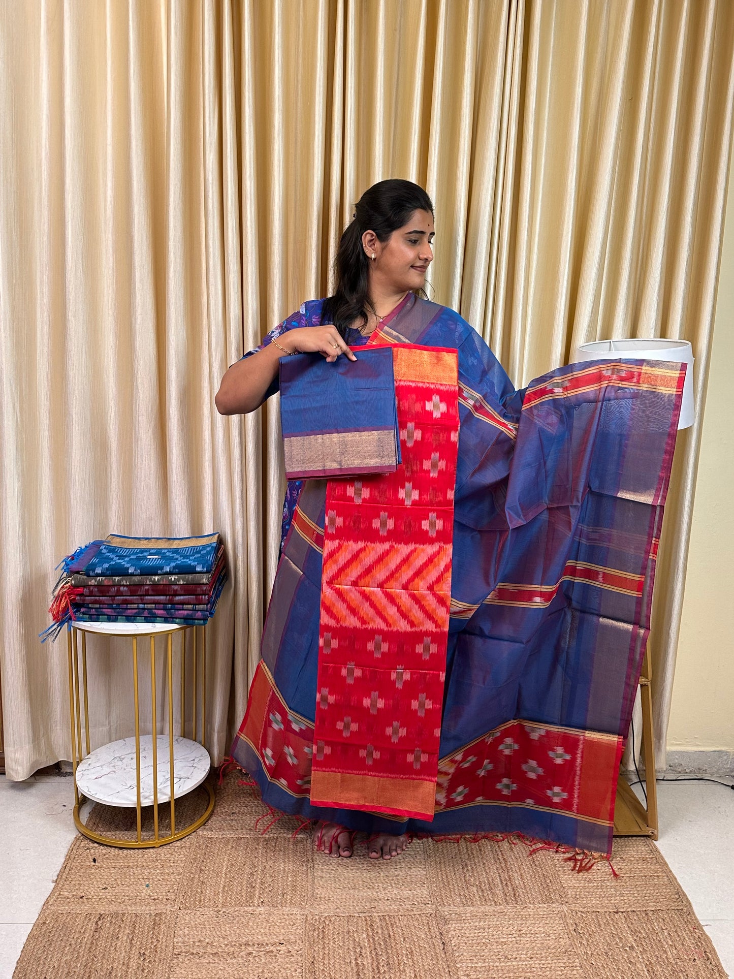 Handloom Pochampalli Sico 3 piece set -KHP 37