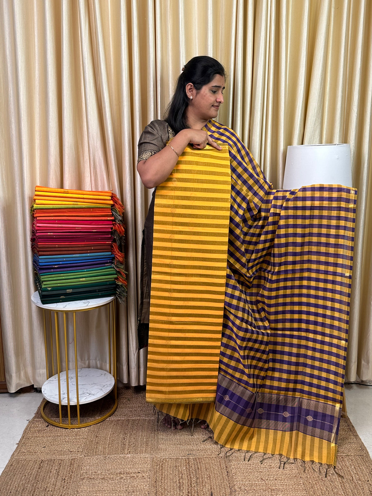Maheswari checks 2 piece set-MDS5