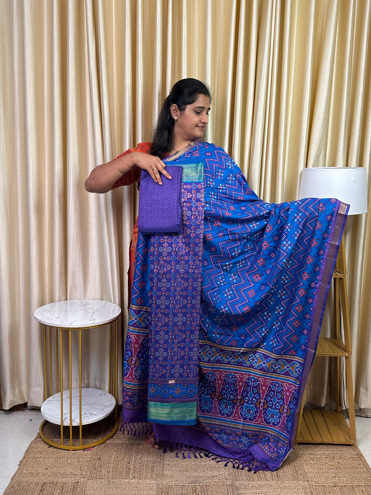 Patola semi silk 3 piece set - SP52