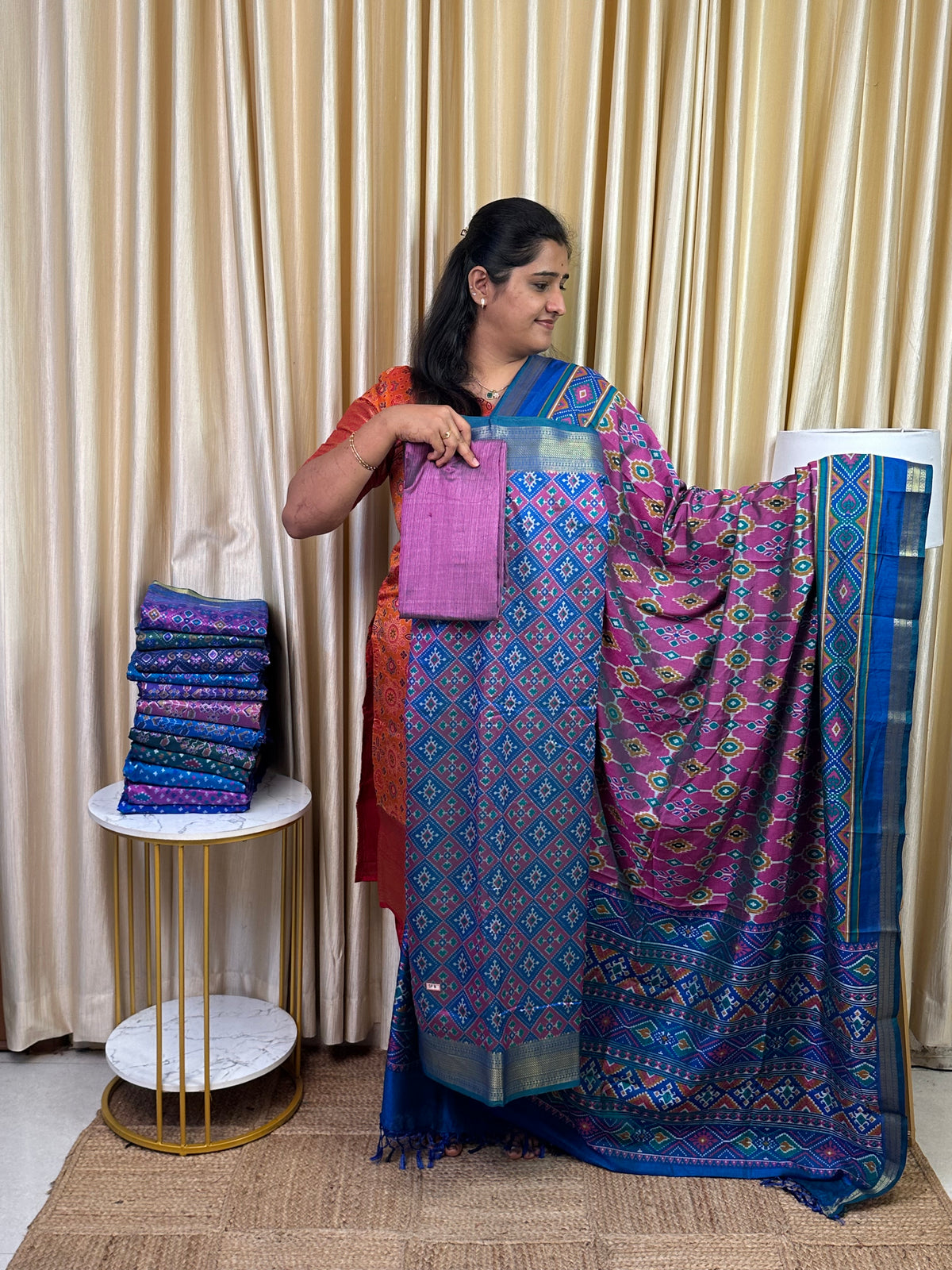Patola semi silk 3 piece set - SP8