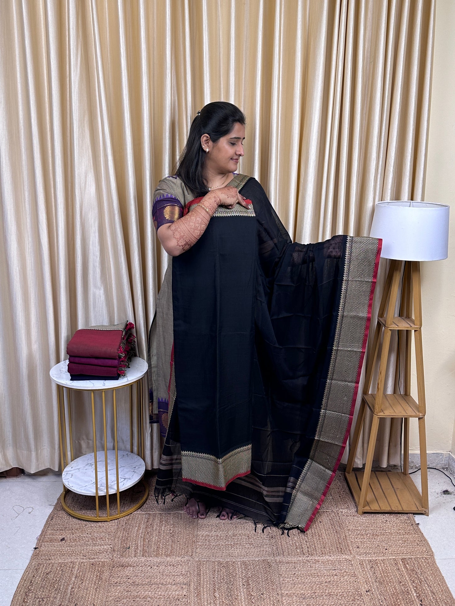 Narayanpet Mercerised cotton (4.5 m Top)-NIRA3