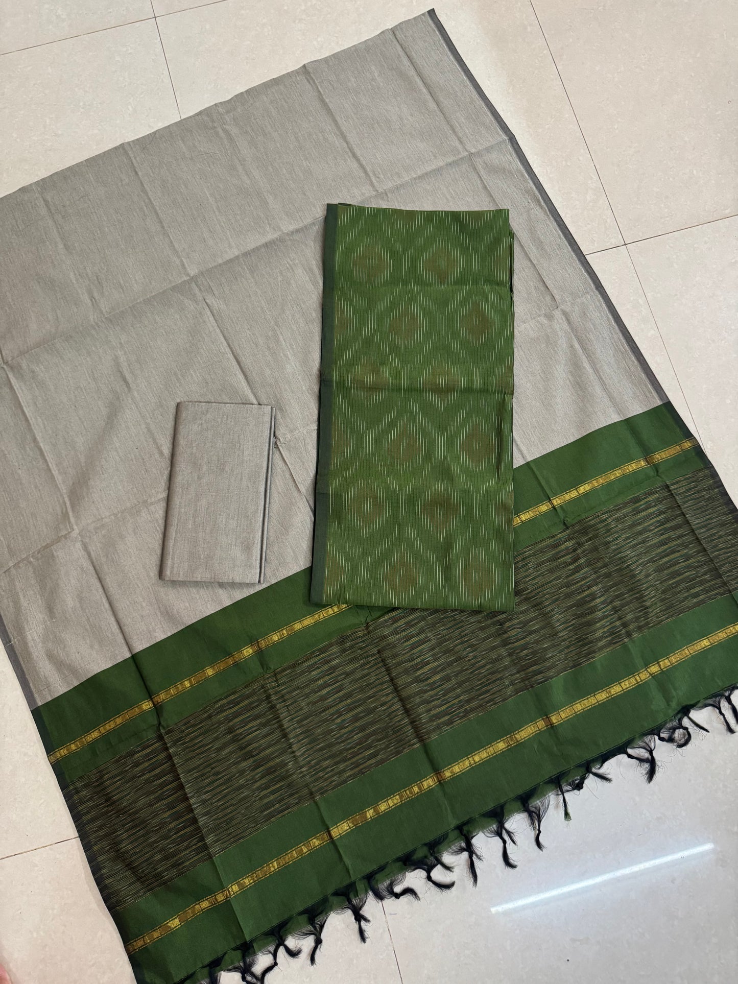 Full weave ikat Pochampally sico dress material FWS-14