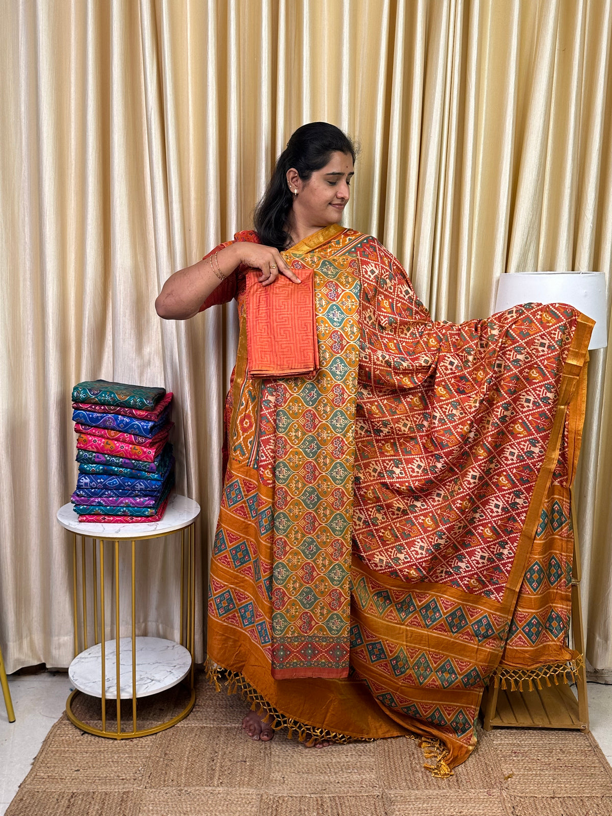 Patola semi silk 3 piece set - SP98