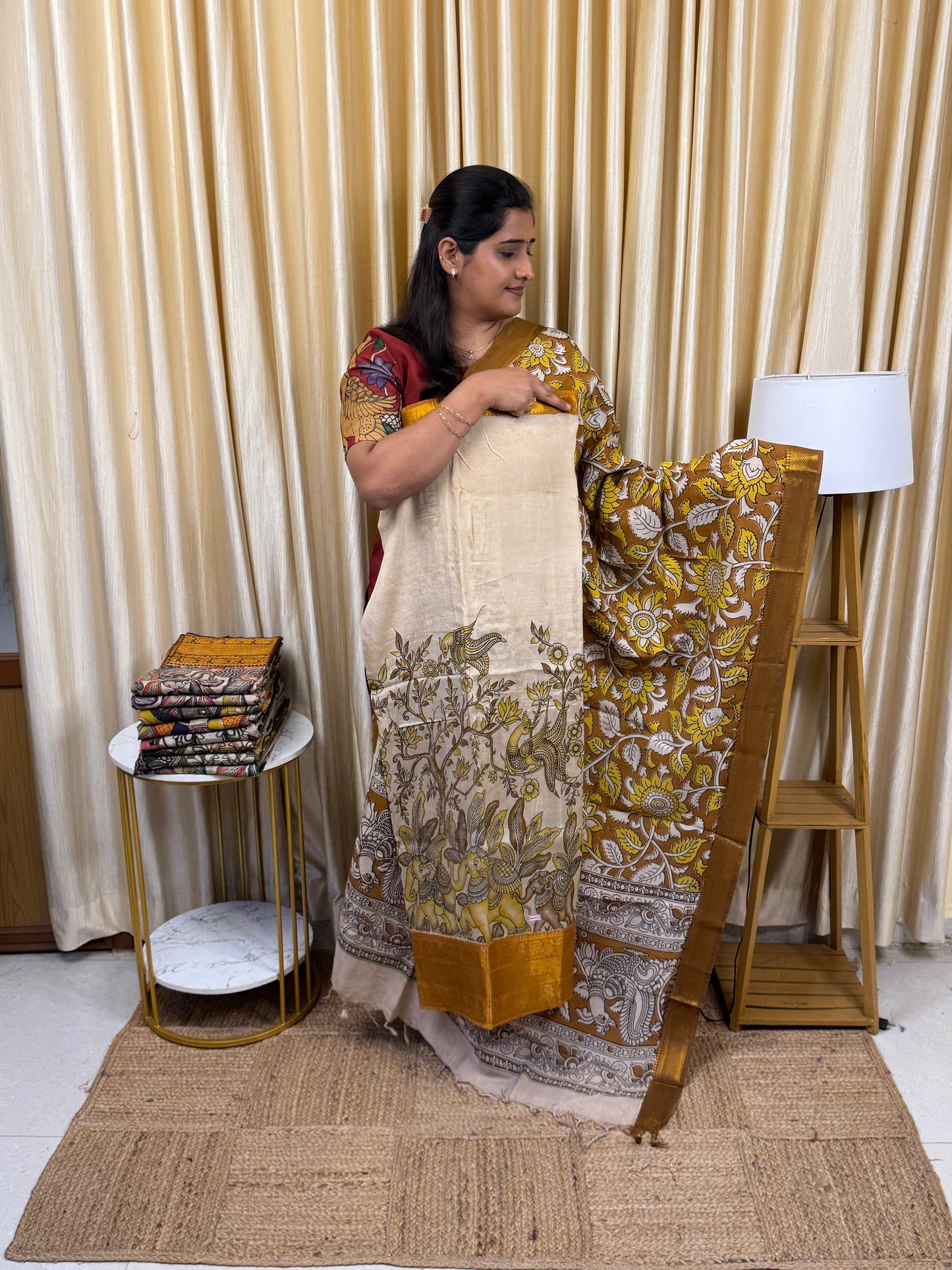 Kanchi Border Kalamkari 2 piece set-Kanchi2