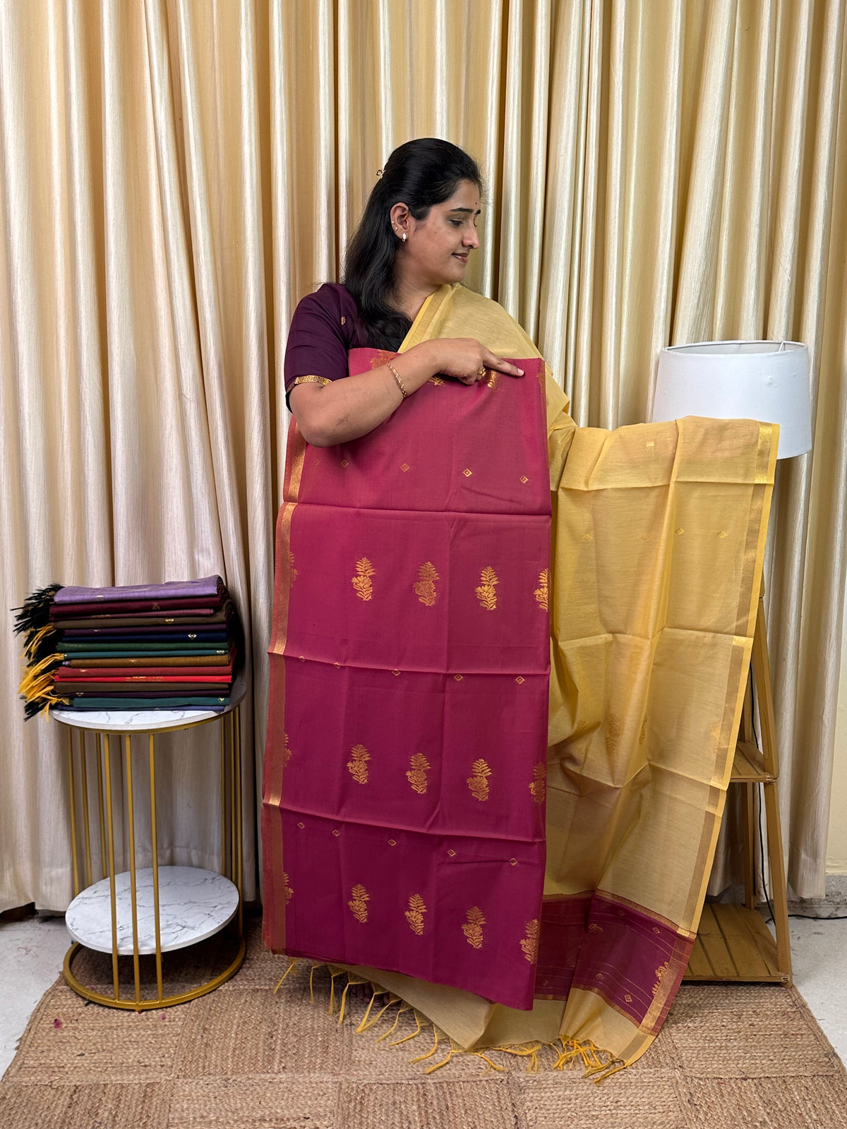 Chanderi silk cotton 2 piece set -Kayal8