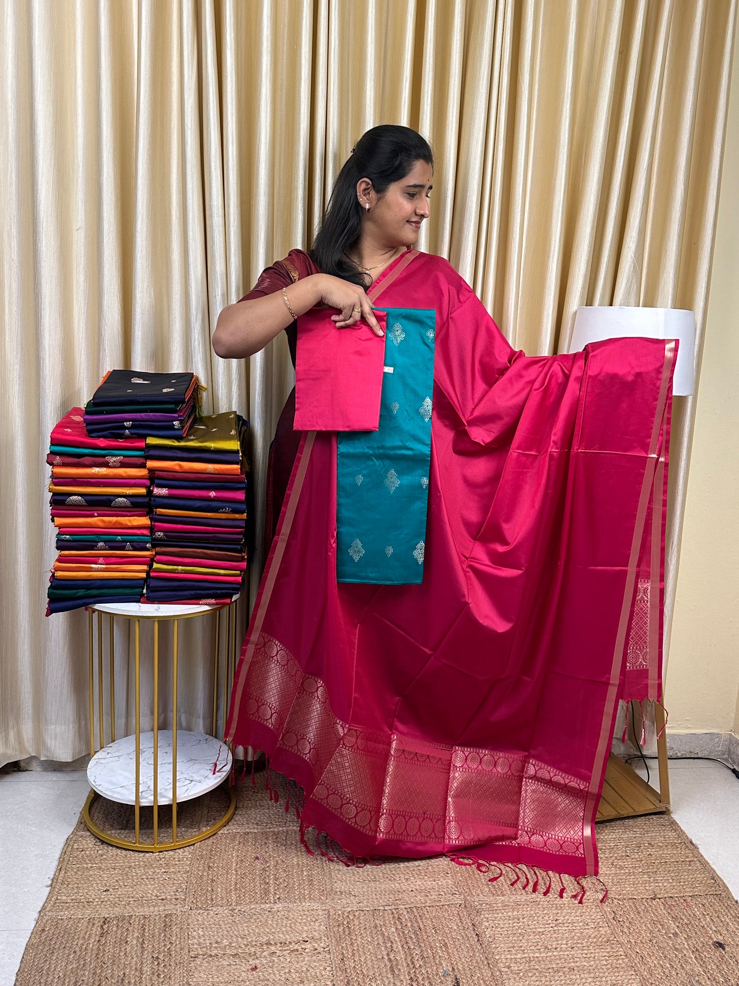 Premium semi soft silk 3 piece set -psc10