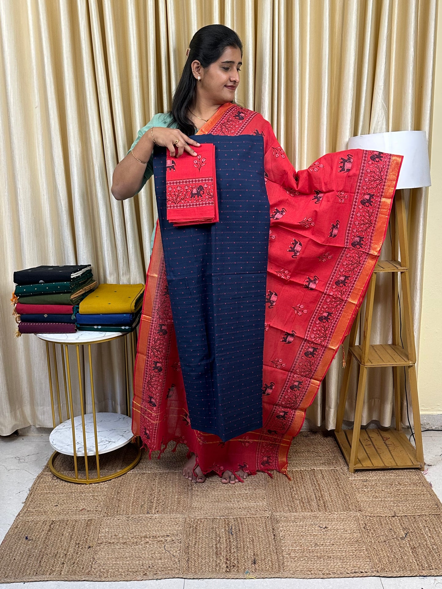 Printed south cotton 3 piece set- 7
