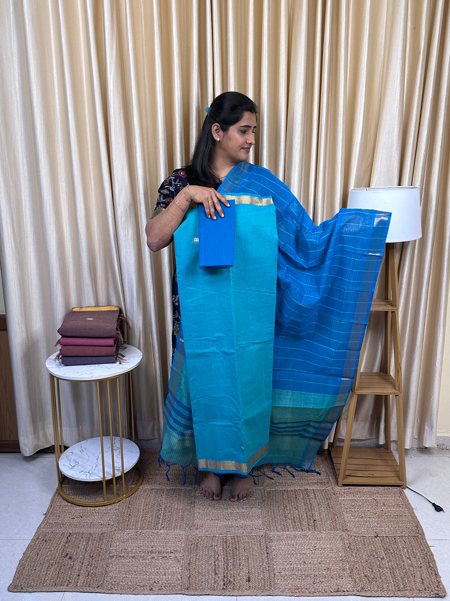 Premium Mangalgiri cotton 3 piece set - PMC36