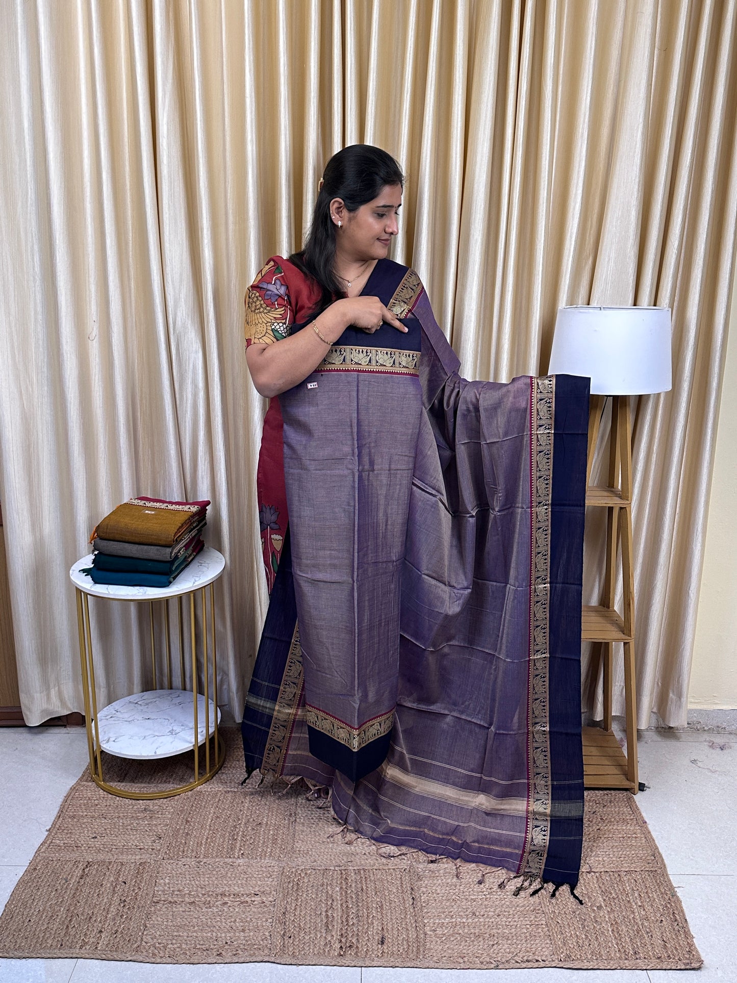 Narayanpet Mercerised cotton (4.5 m Top)-EB4